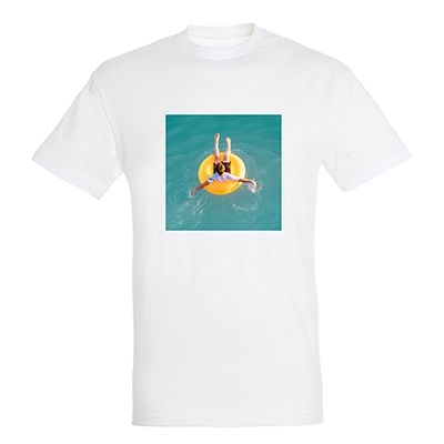 heren t-shirt met foto - wit