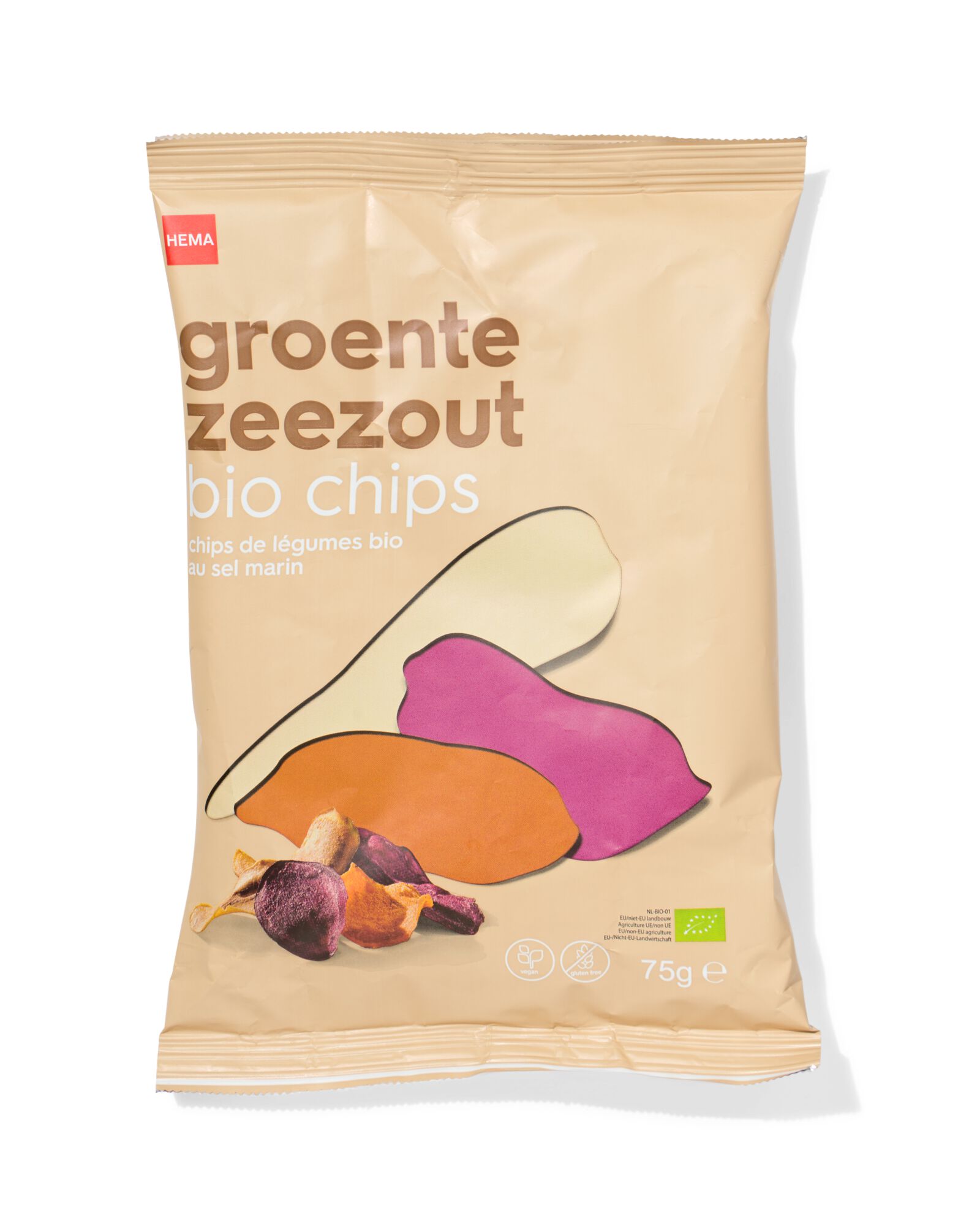 051 Bio Groentechips Zeezout 75g