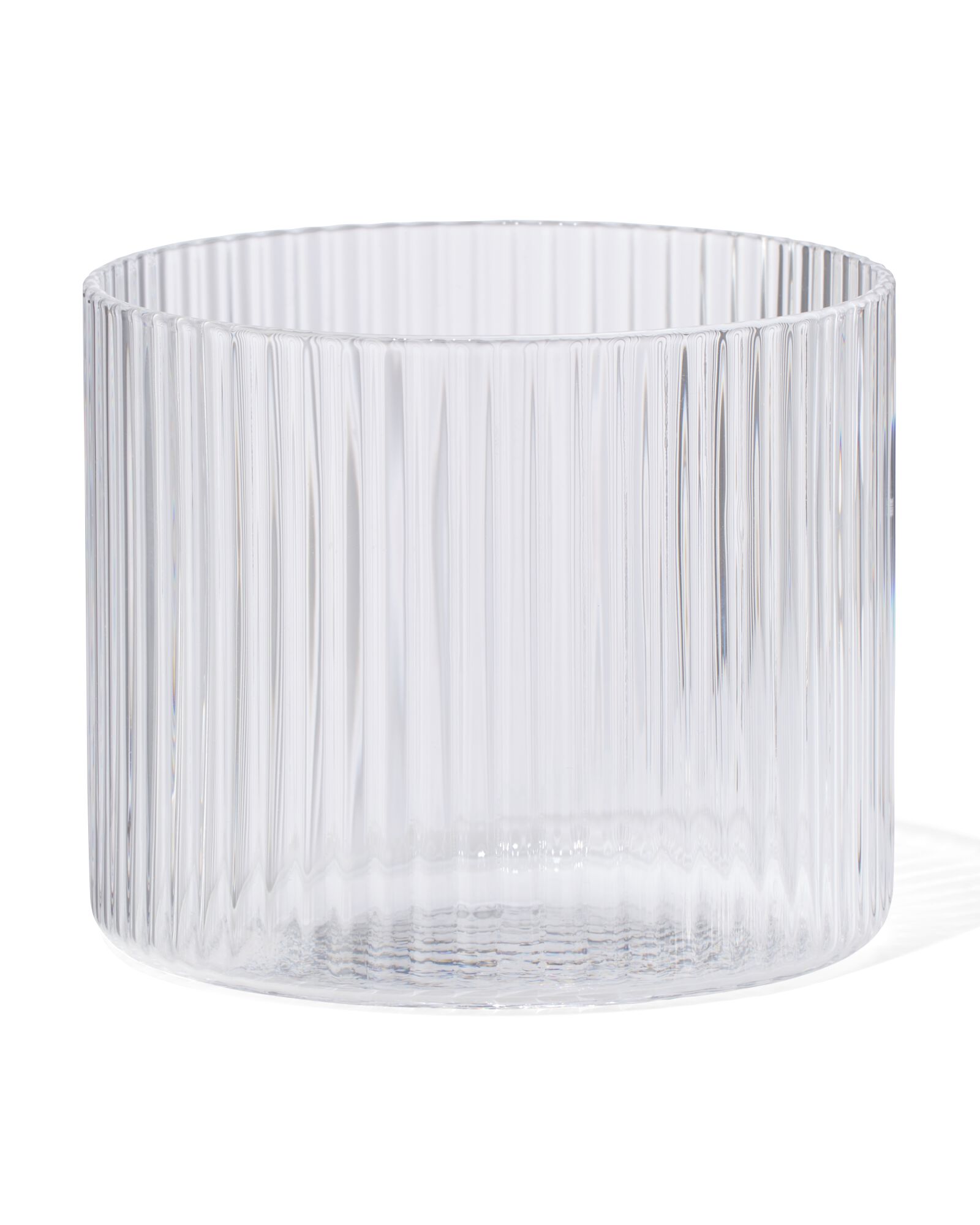 HEMA Glas Voor Geurkaars ⌀10x8.5cm Ribbel Transparant (transparant)