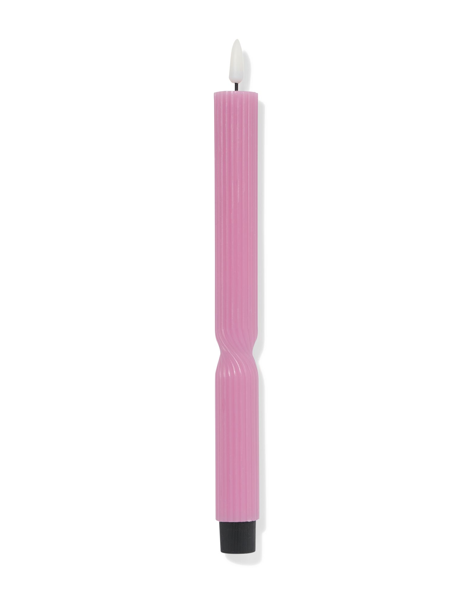 HEMA Led Huishoudkaars ⌀2.3x29cm Ribbel Roze (roze)
