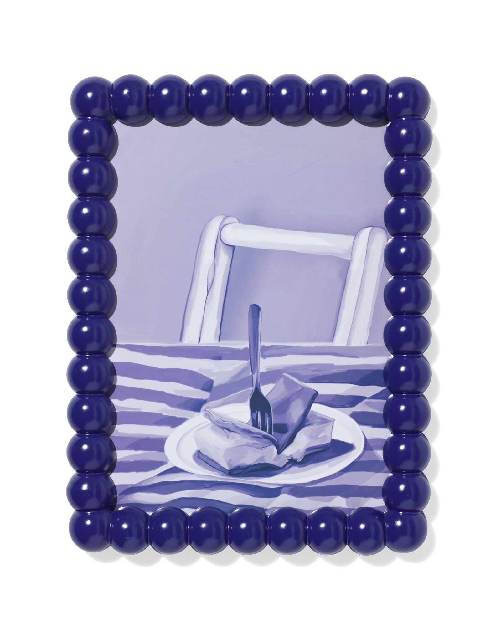 051 Fotolijst 15x20cm Blauw Hout Bolletjes (blauw)