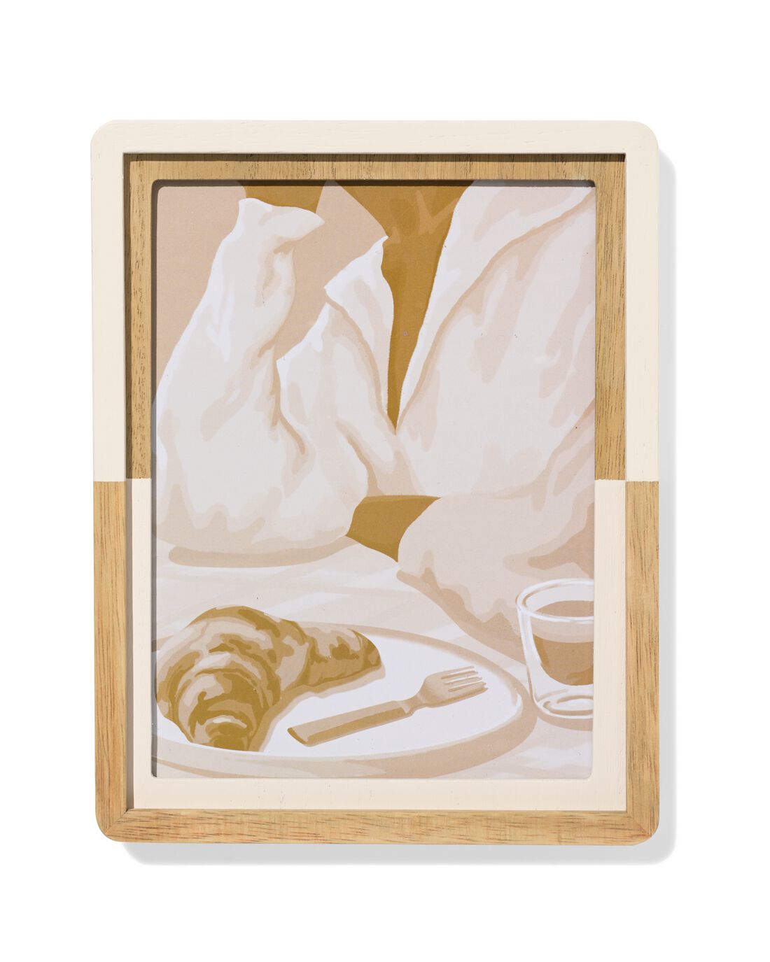 HEMA Fotolijst 15x20cm Hout Randen (creme)