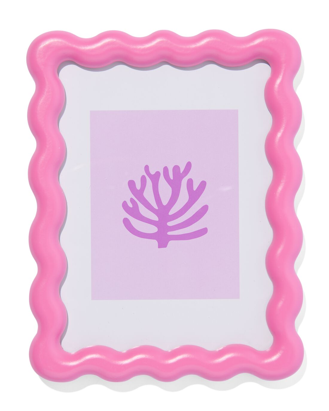 HEMA Fotolijst 15x20cm Roze Hout Golven (felroze)
