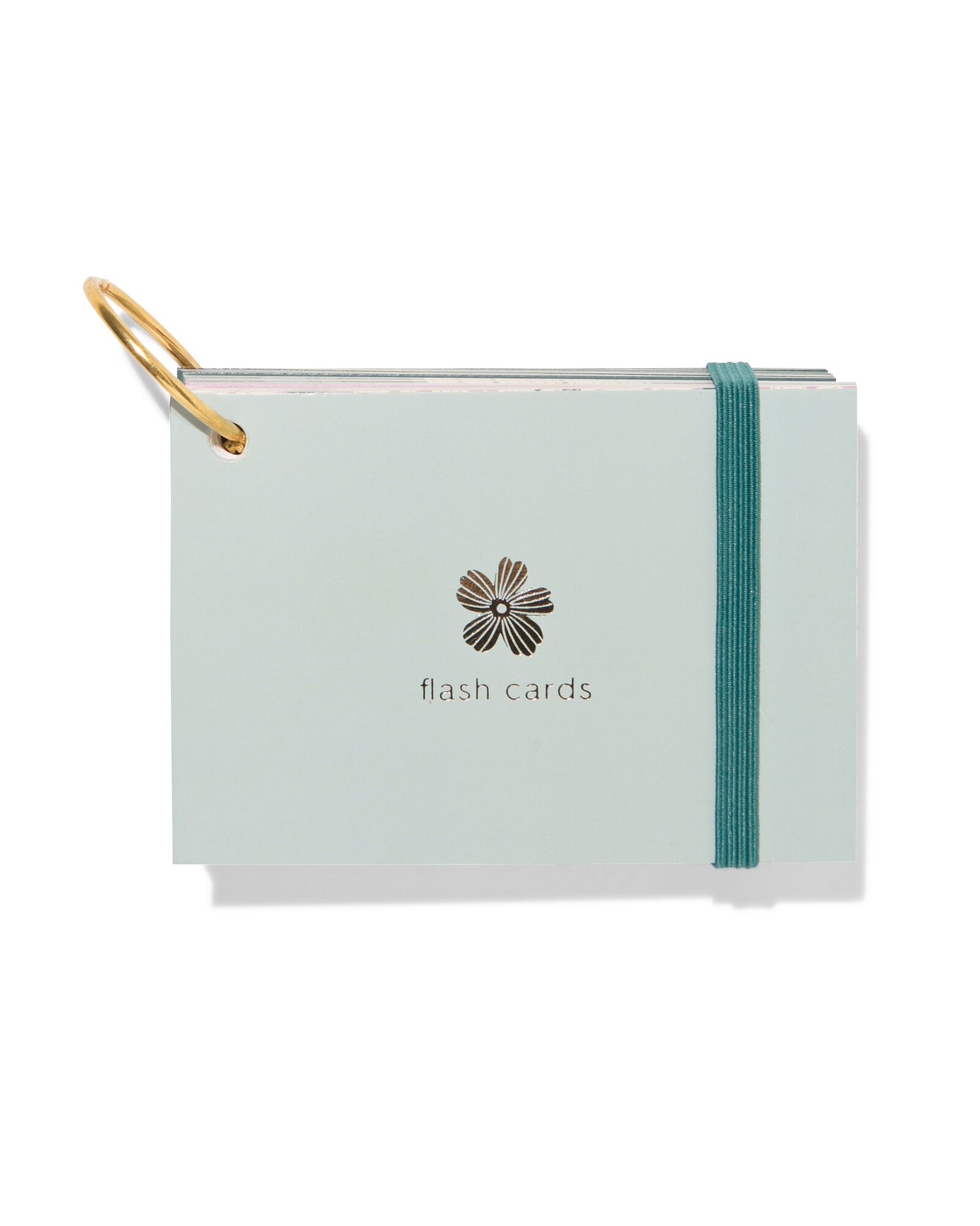051 Flashcards Met Ring En Elastiek (groen)