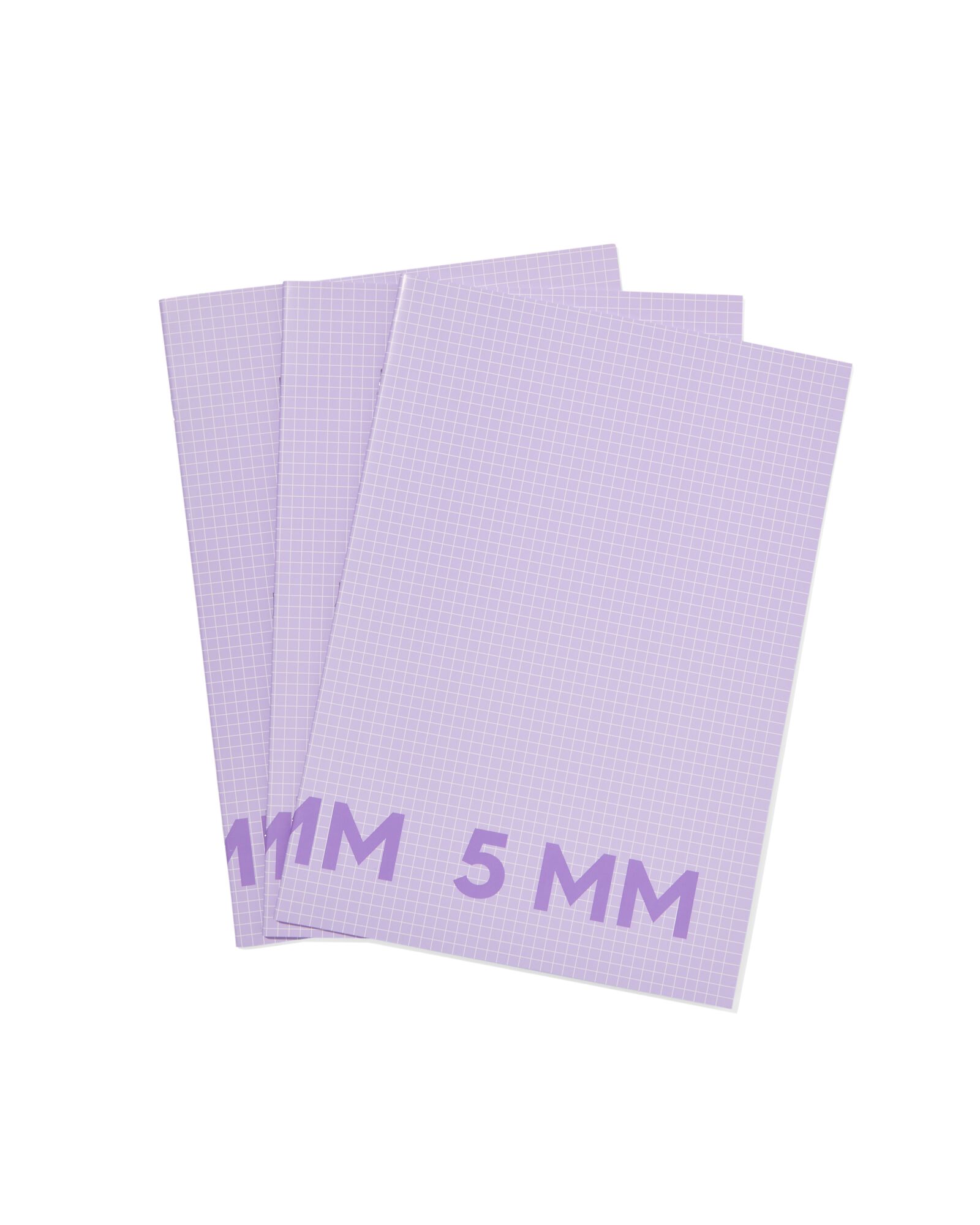 HEMA Schriften Lila A4 Geruit 5mm - 3 Stuks