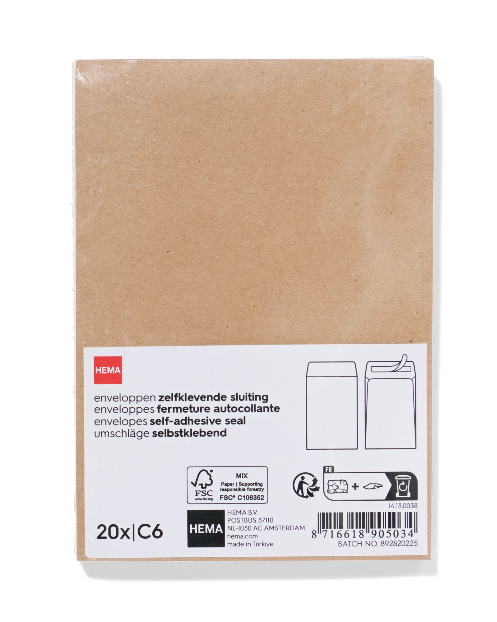 HEMA Enveloppen C6 - 20 Stuks