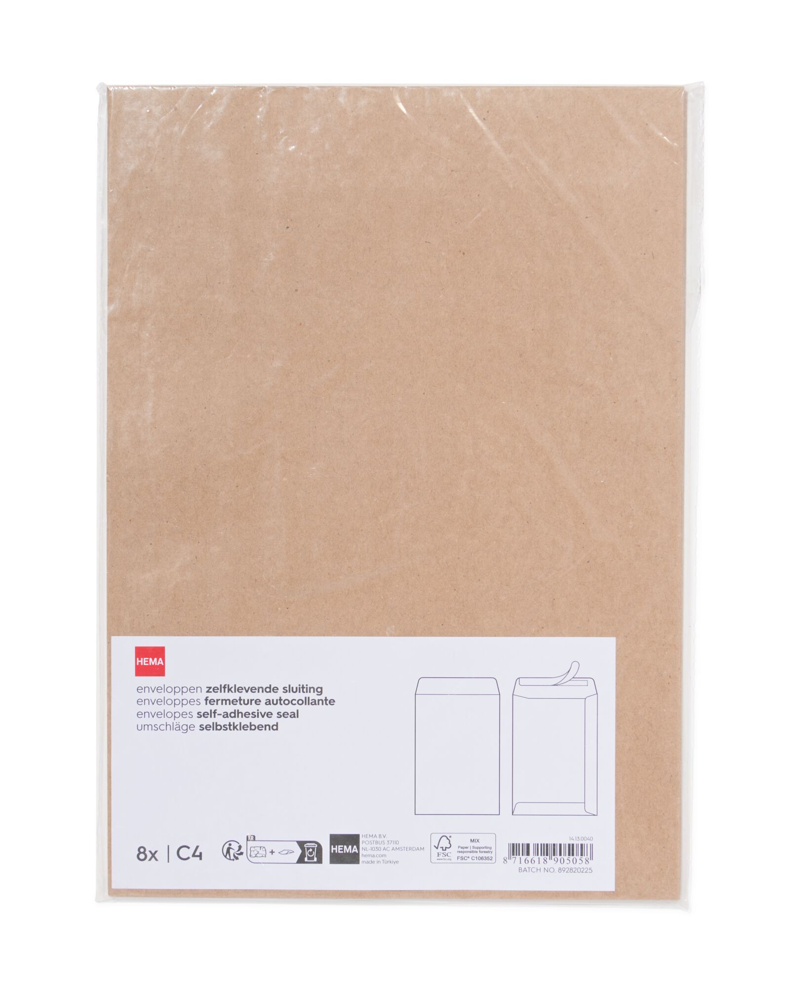 HEMA Enveloppen C4 - 8 Stuks