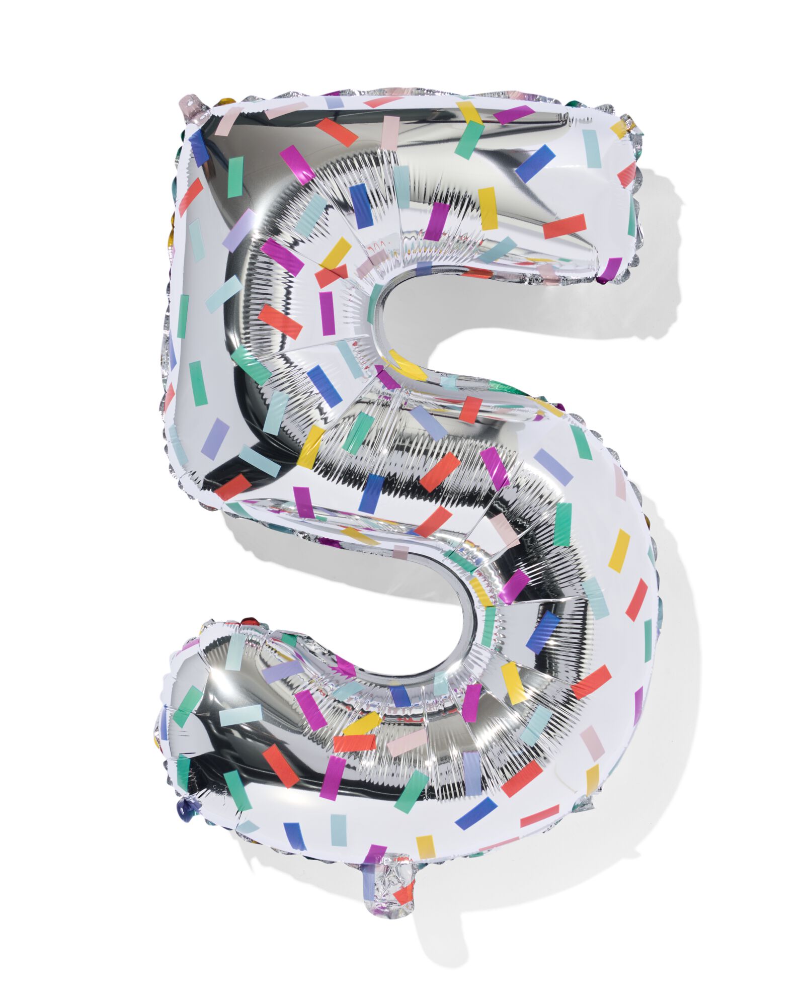 HEMA Folieballon Cijfer 5 Confetti XL