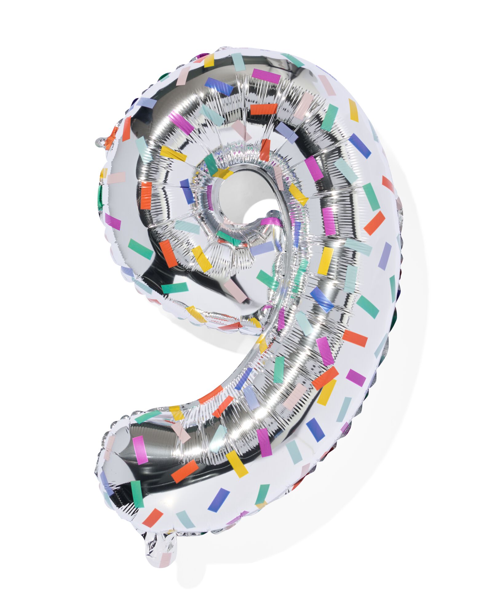HEMA Folieballon Cijfer 9 Confetti XL