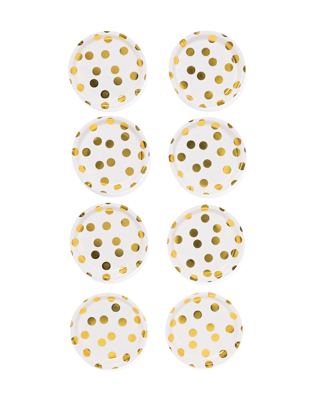 HEMA Papieren Bord Ø22.5cm Gouden Stippen - 8 Stuks