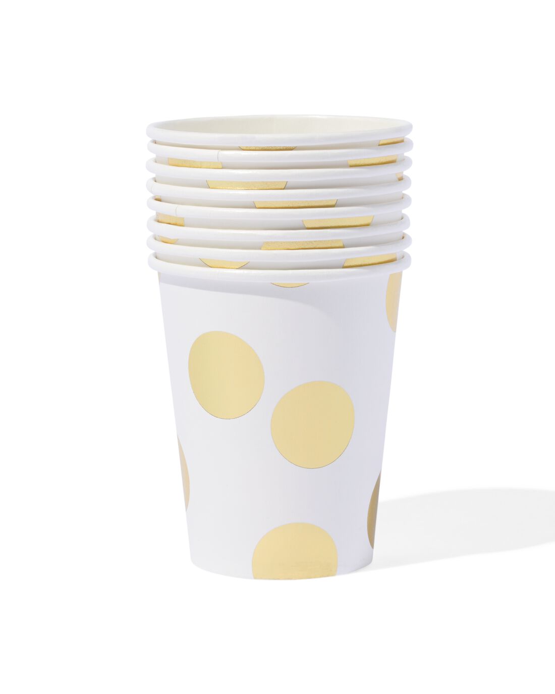HEMA Papieren Beker 250ml Gouden Stip - 8 Stuks