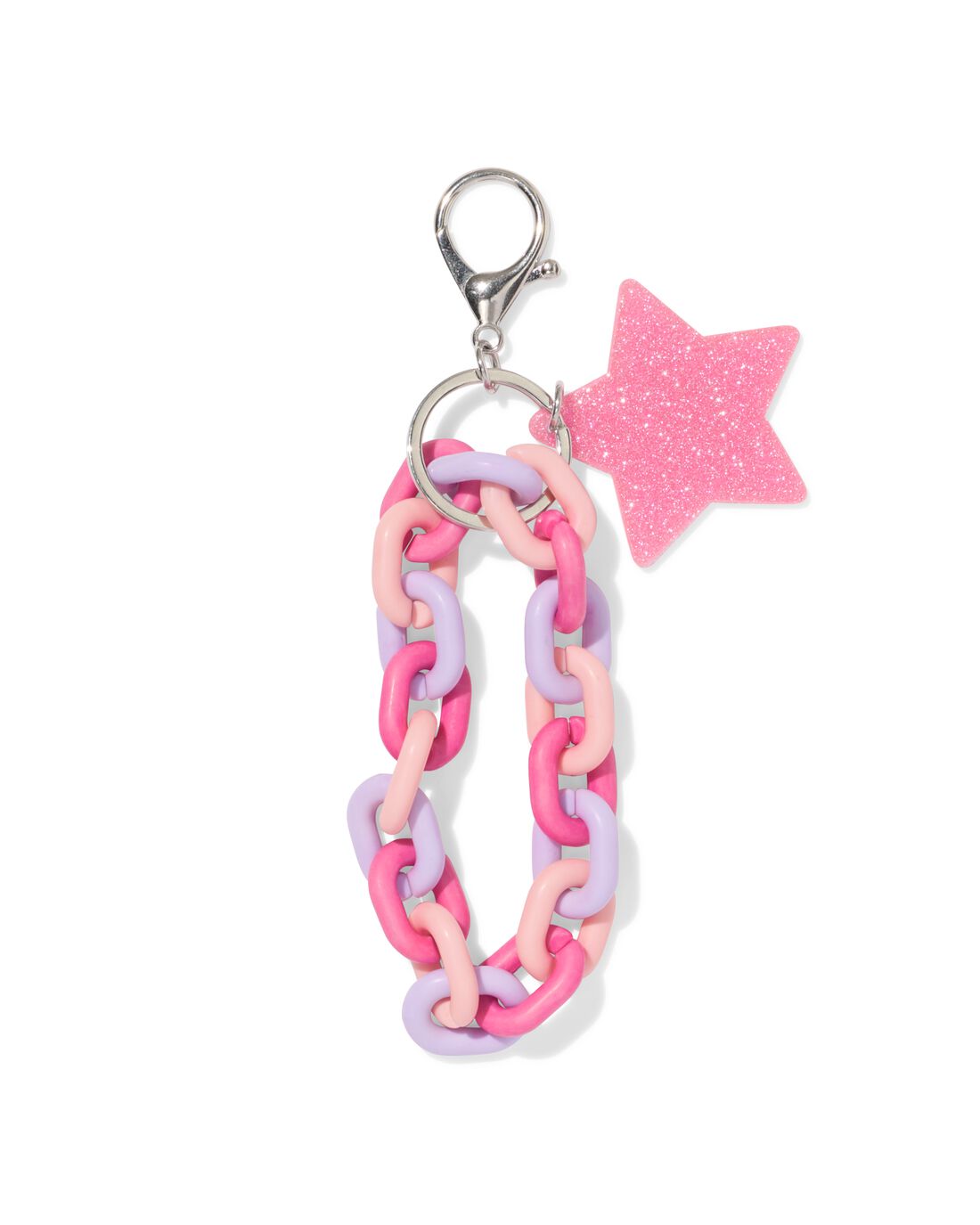 HEMA Sleutelhanger 13cm Ketting Ster Roze