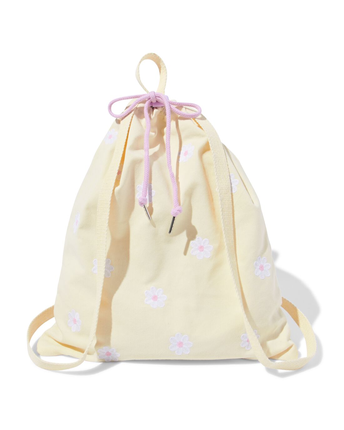 HEMA Canvas Tas 42x36cm Trekkoord Bloemen