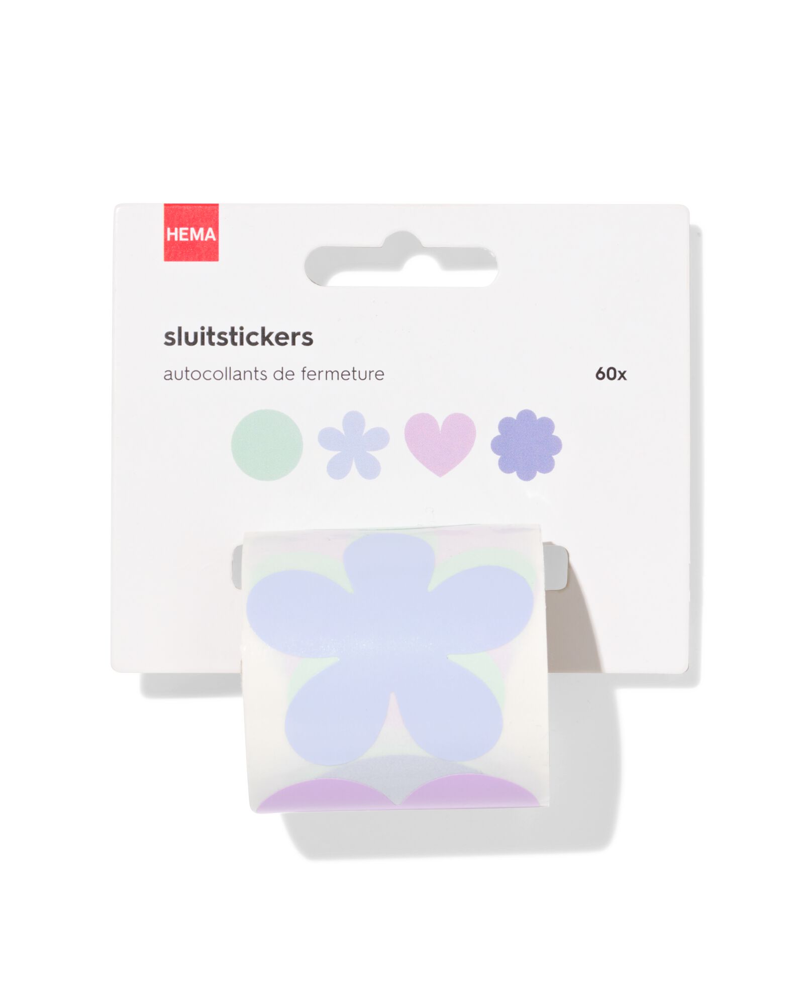 051 Sluitstickers Bloemen - 60 Stuks