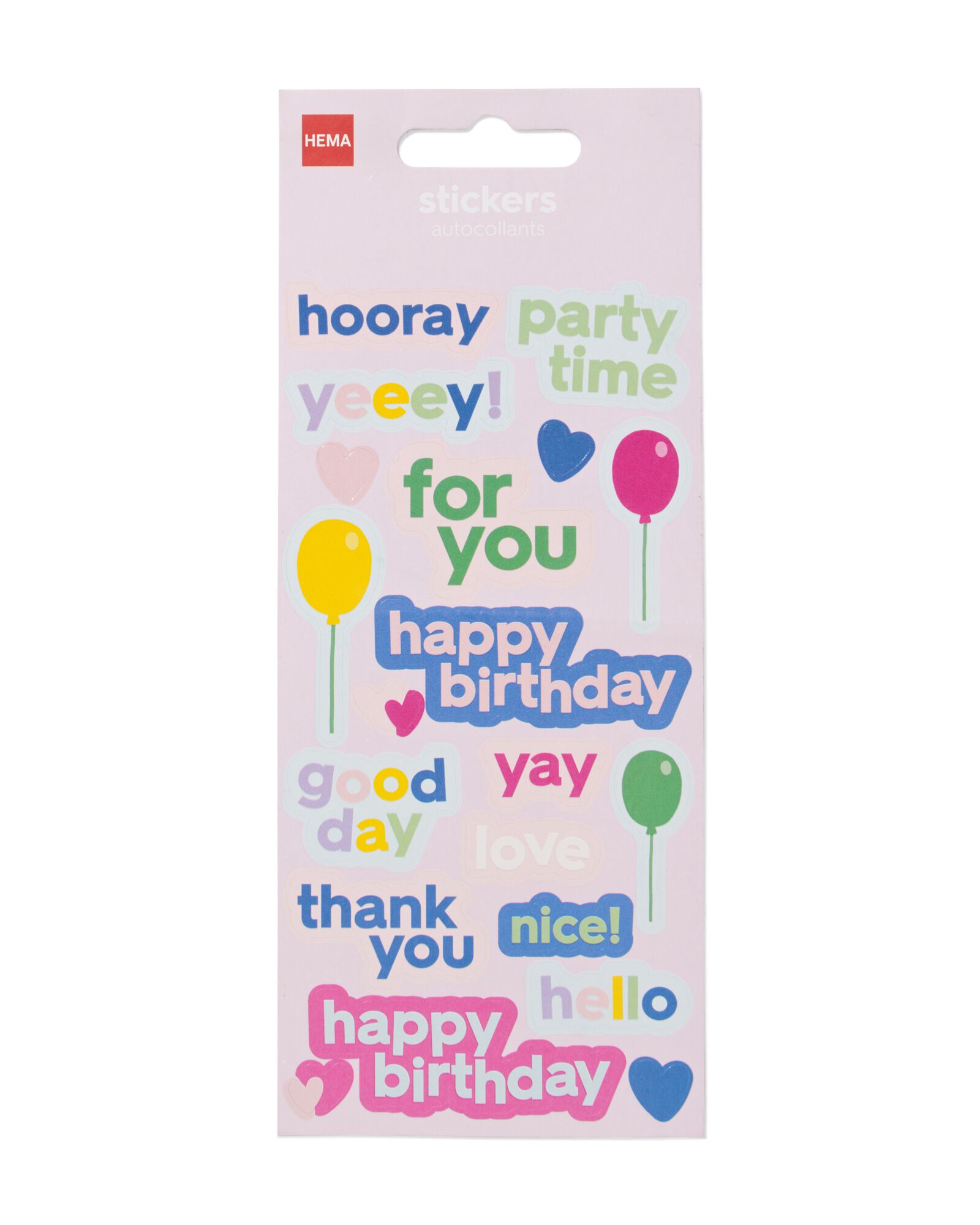 HEMA Stickers Verjaardag Quotes - 5 Stuks