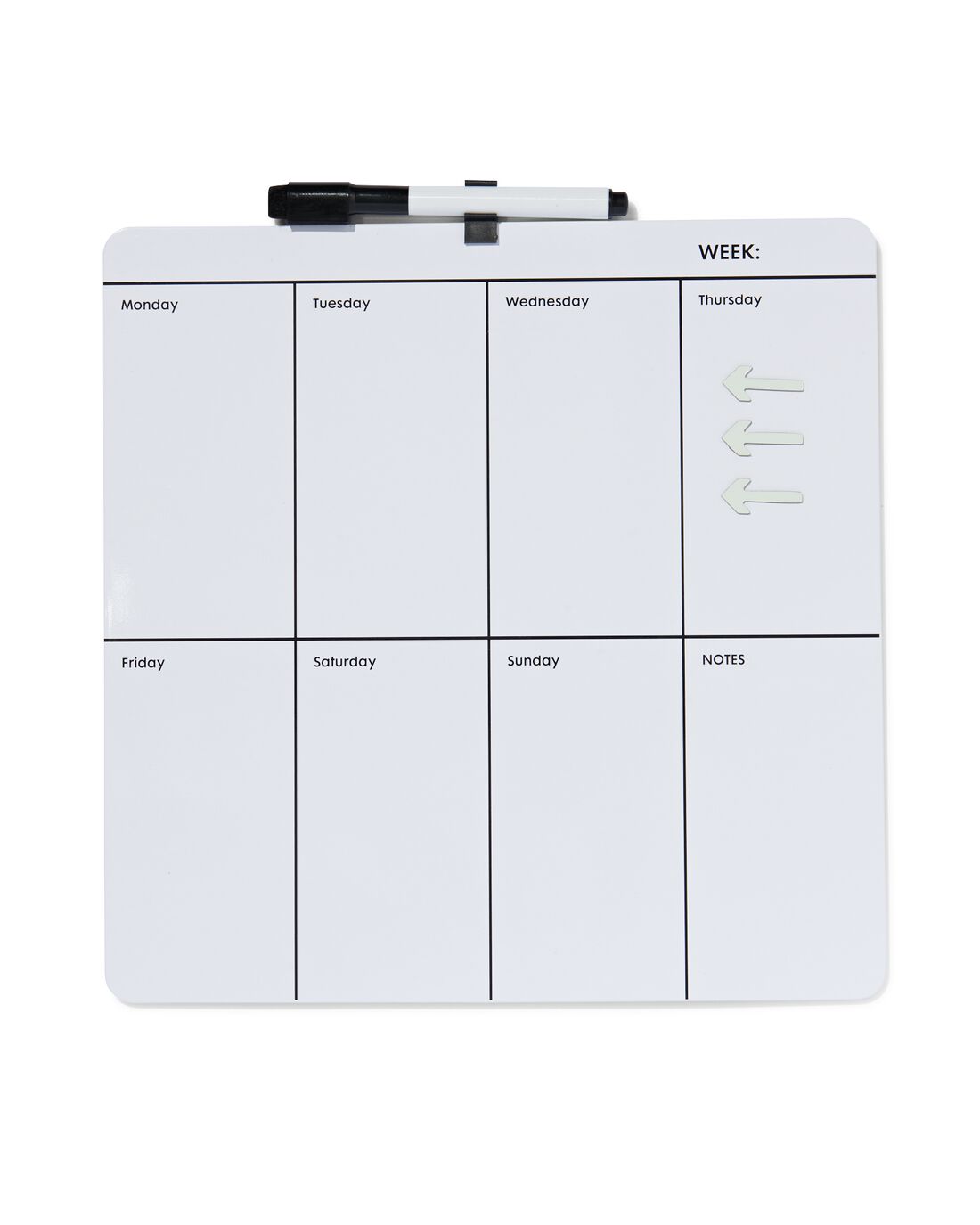 HEMA Whiteboard 30x30 Weekplanner
