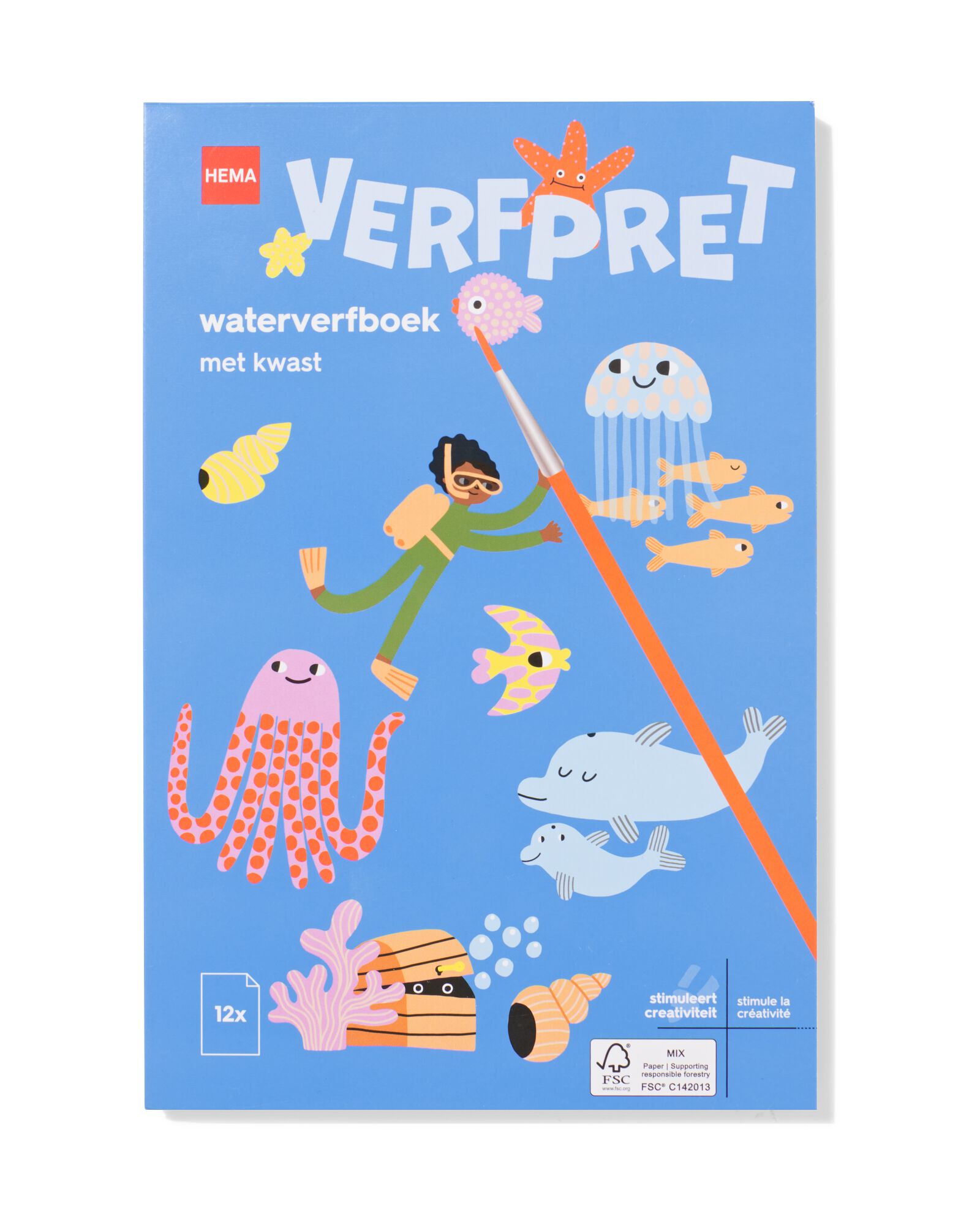 HEMA Waterverfboek Met Kwast