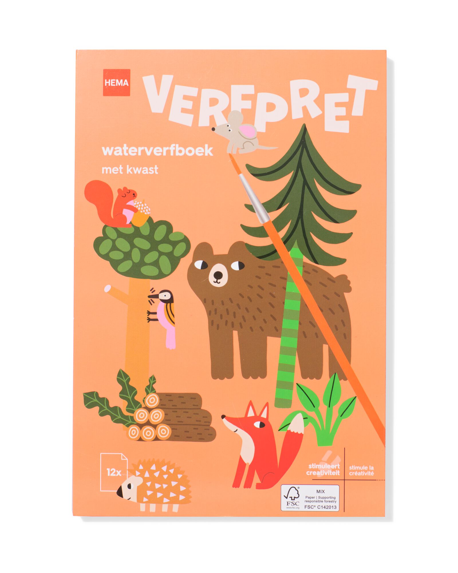 HEMA Waterverf Boek Bosdieren