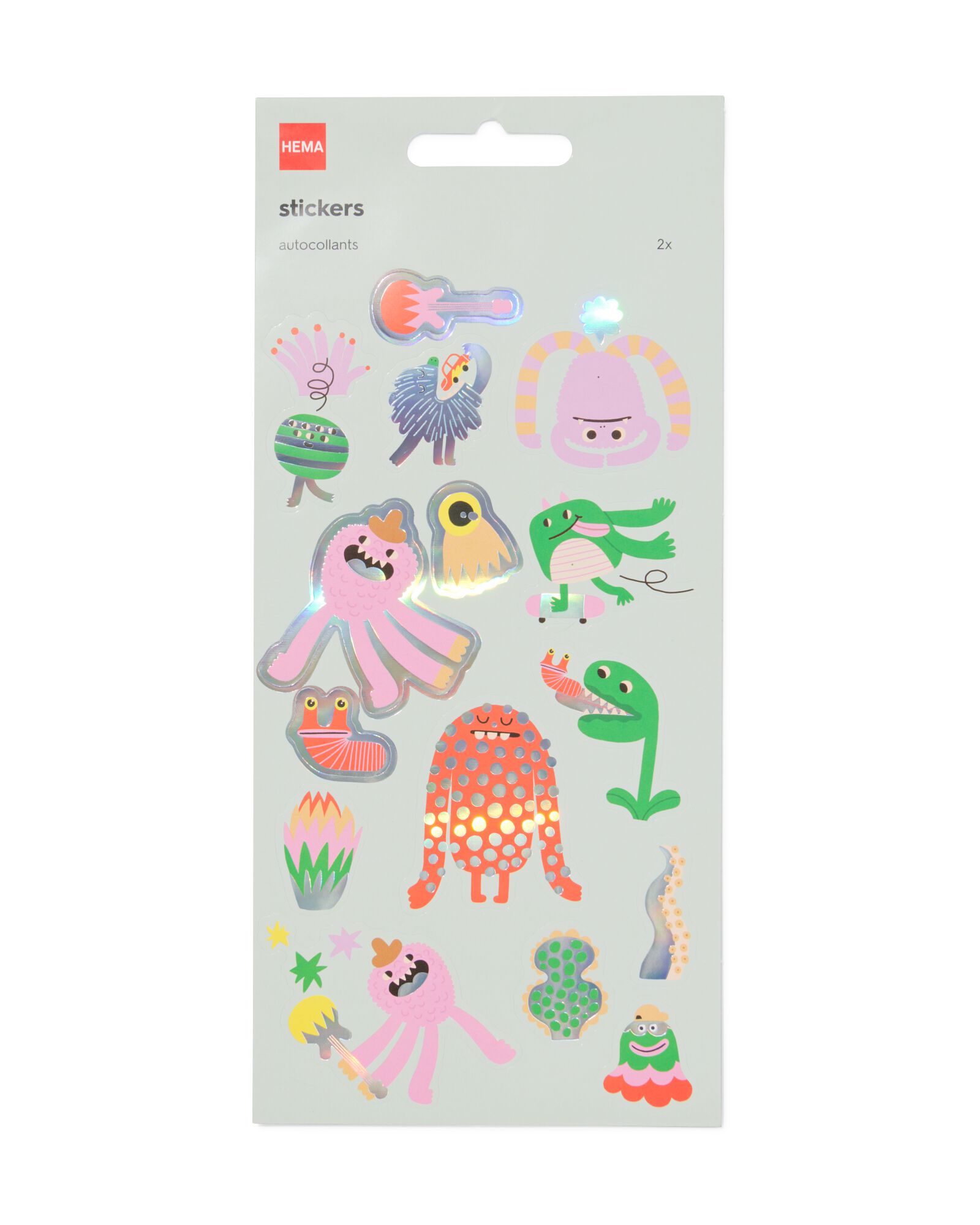 HEMA Stickervellen Monsters - 2 Stuks