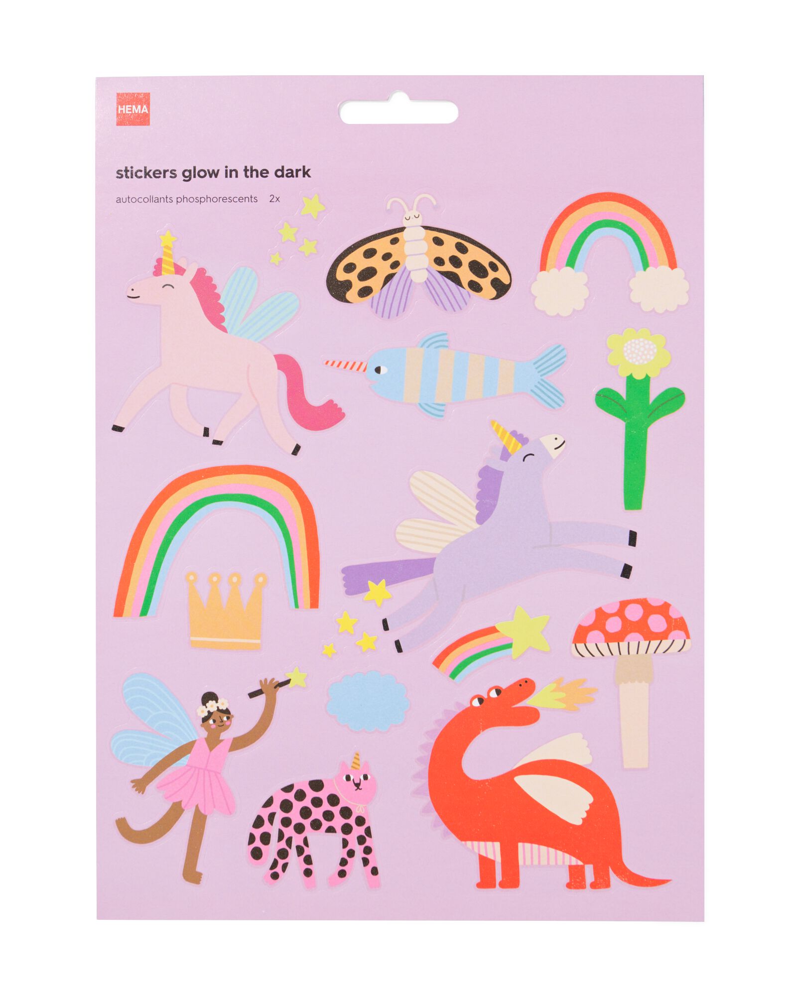 HEMA Stickers Glow In The Dark Fantasie