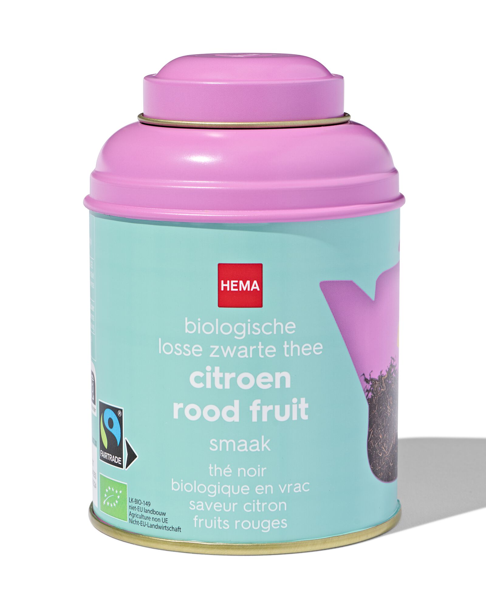 HEMA Zwarte Thee Citroen-rood Fruit 75gr In Blik