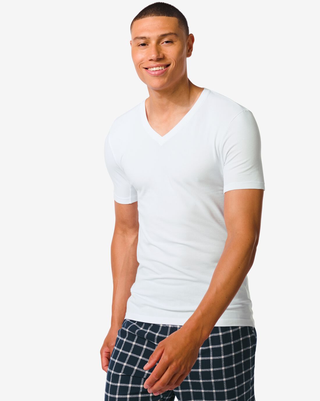 Heren T-shirt Regular Fit V-hals Anti-transpiratie
