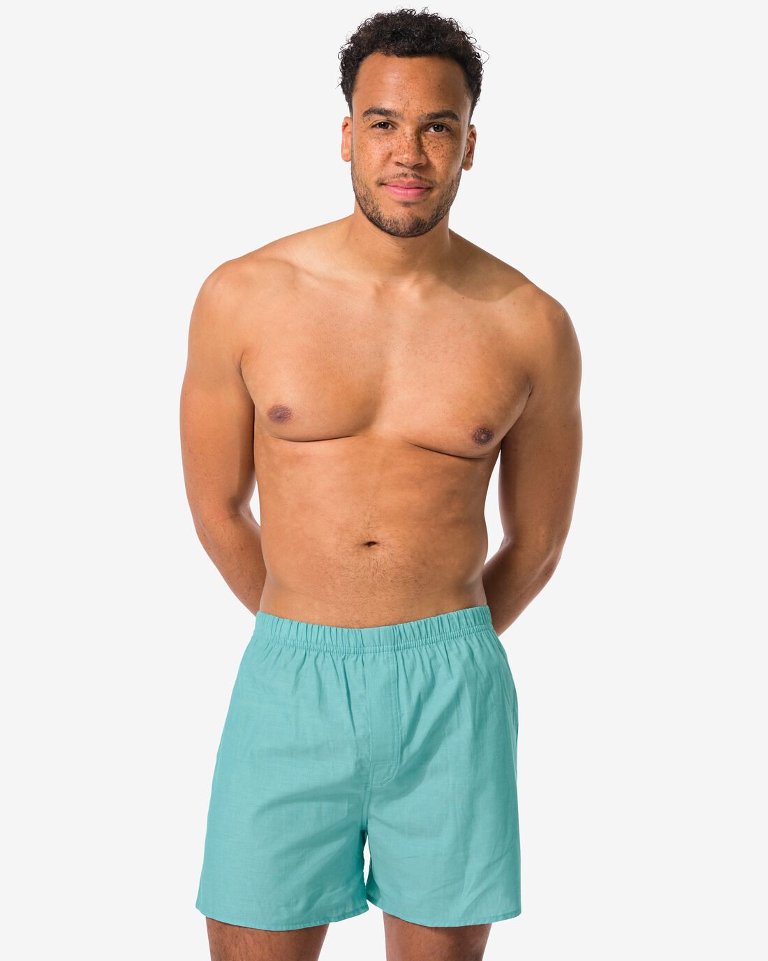 Losse Herenboxer Chambray