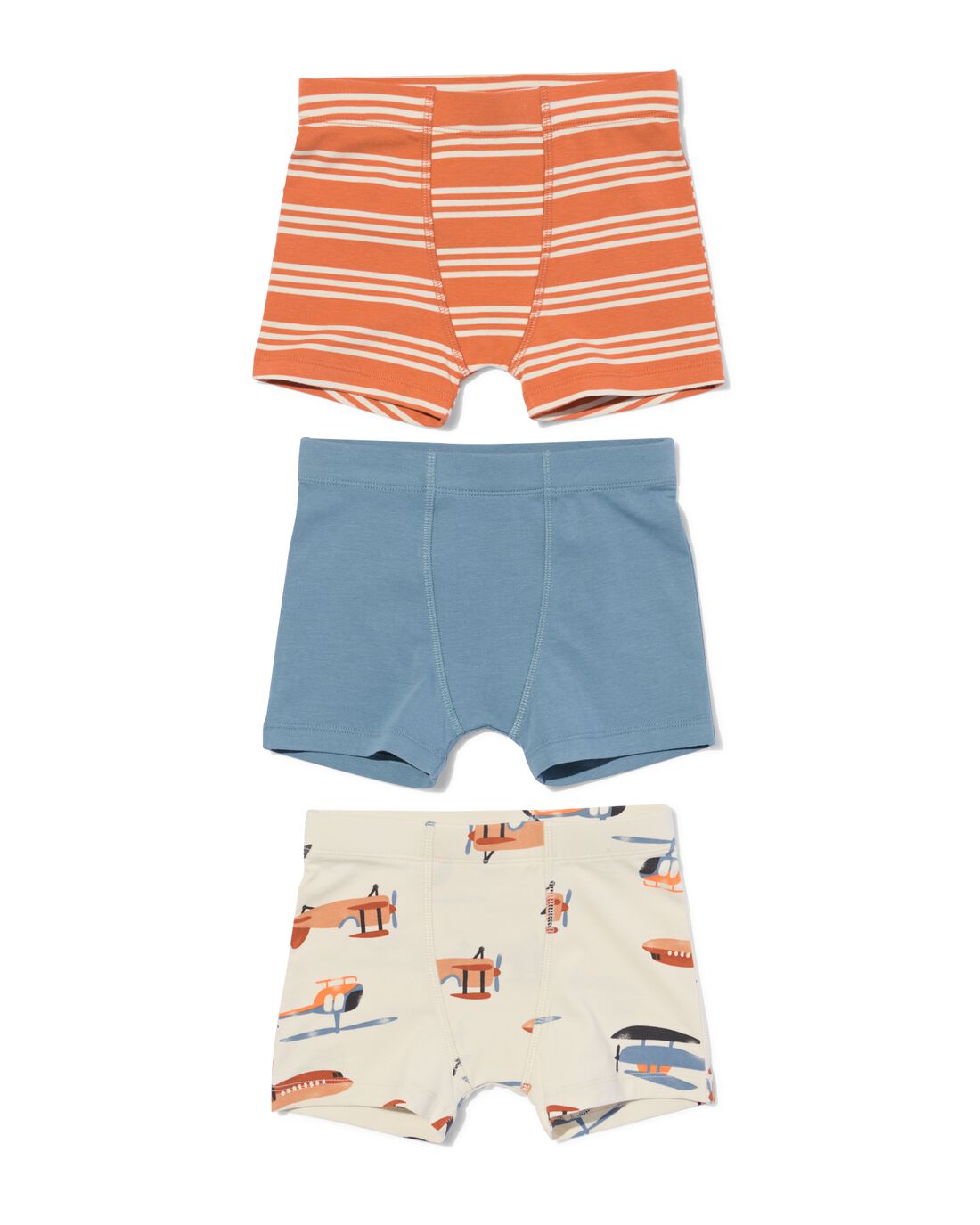 051 Kinderboxers Katoen Stretch - 3 Stuks Gebroken Wit (gebroken wit)