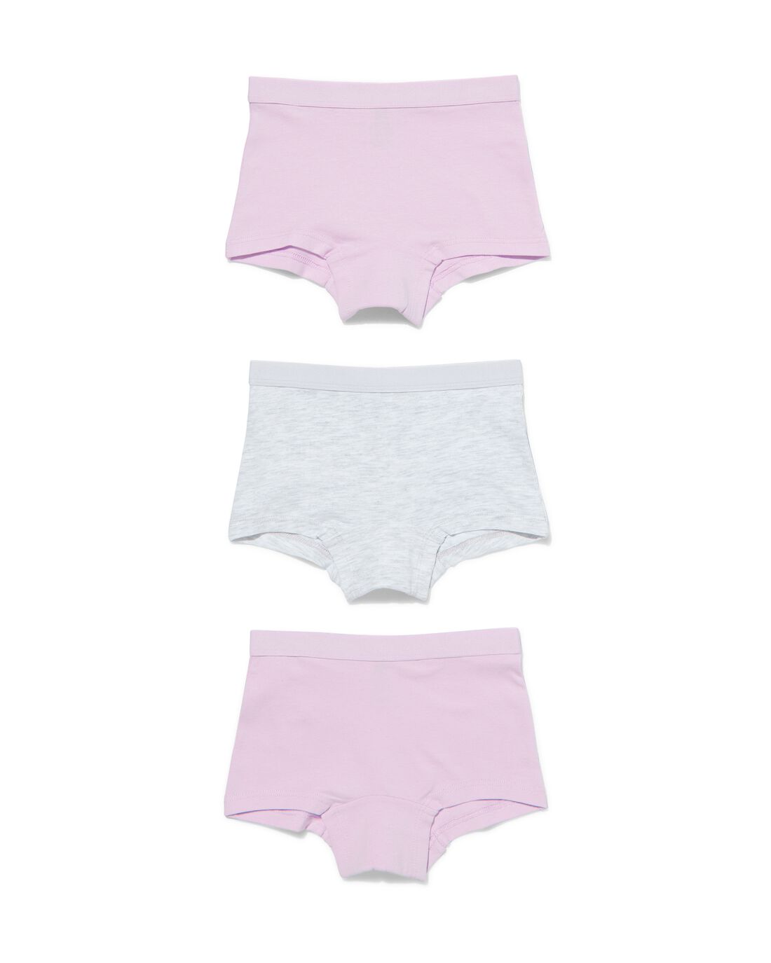 051 Kinderboxers Katoen/stretch - 3 Stuks Lila (lila)