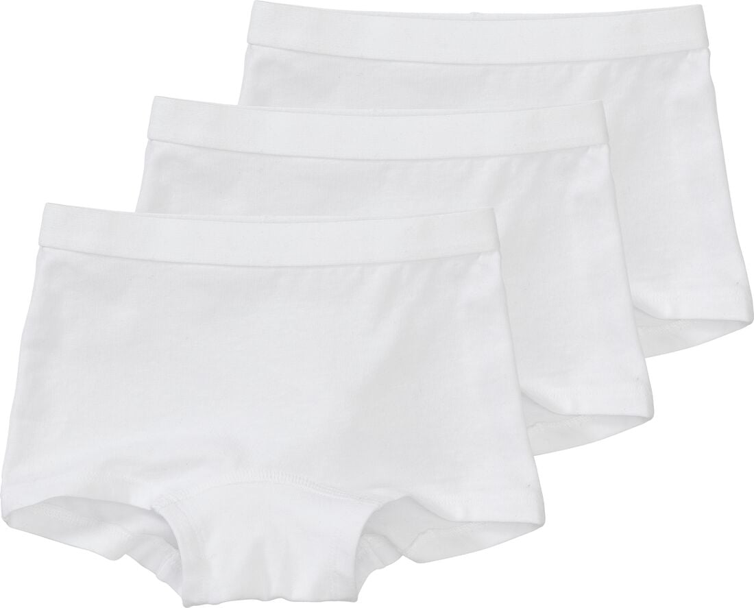 051 Kinder Boxers - 3 Stuks Wit (wit)