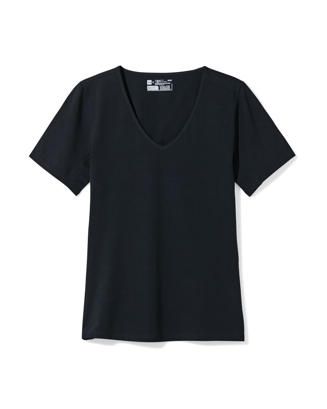 HEMA Dames T-shirt Perfect Comfort Katoen Zwart (zwart)