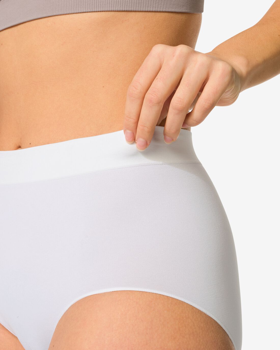 HEMA HEMA Dames Tailleslip Naadloos Micro Wit (wit)