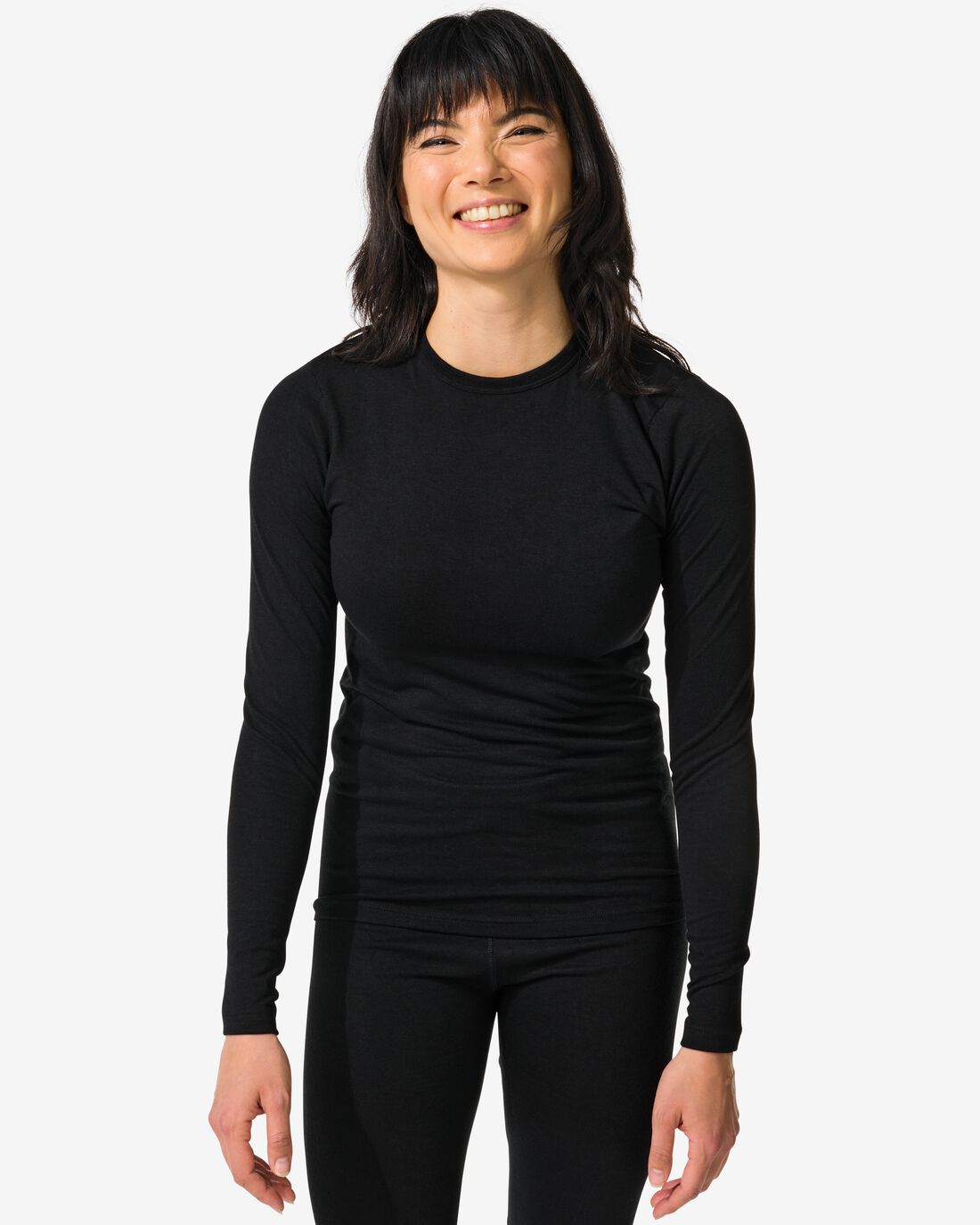 HEMA Dames Thermo T-shirt Zwart (zwart)