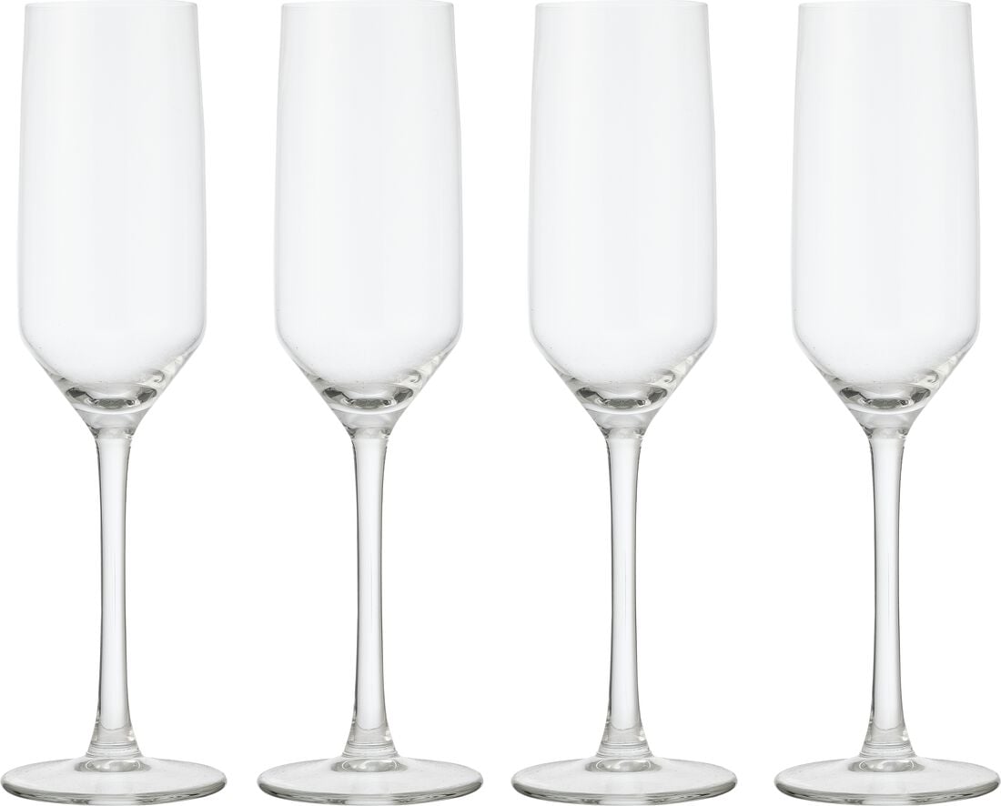 HEMA Champagneglazen 230ml - 4 Stuks (transparant)