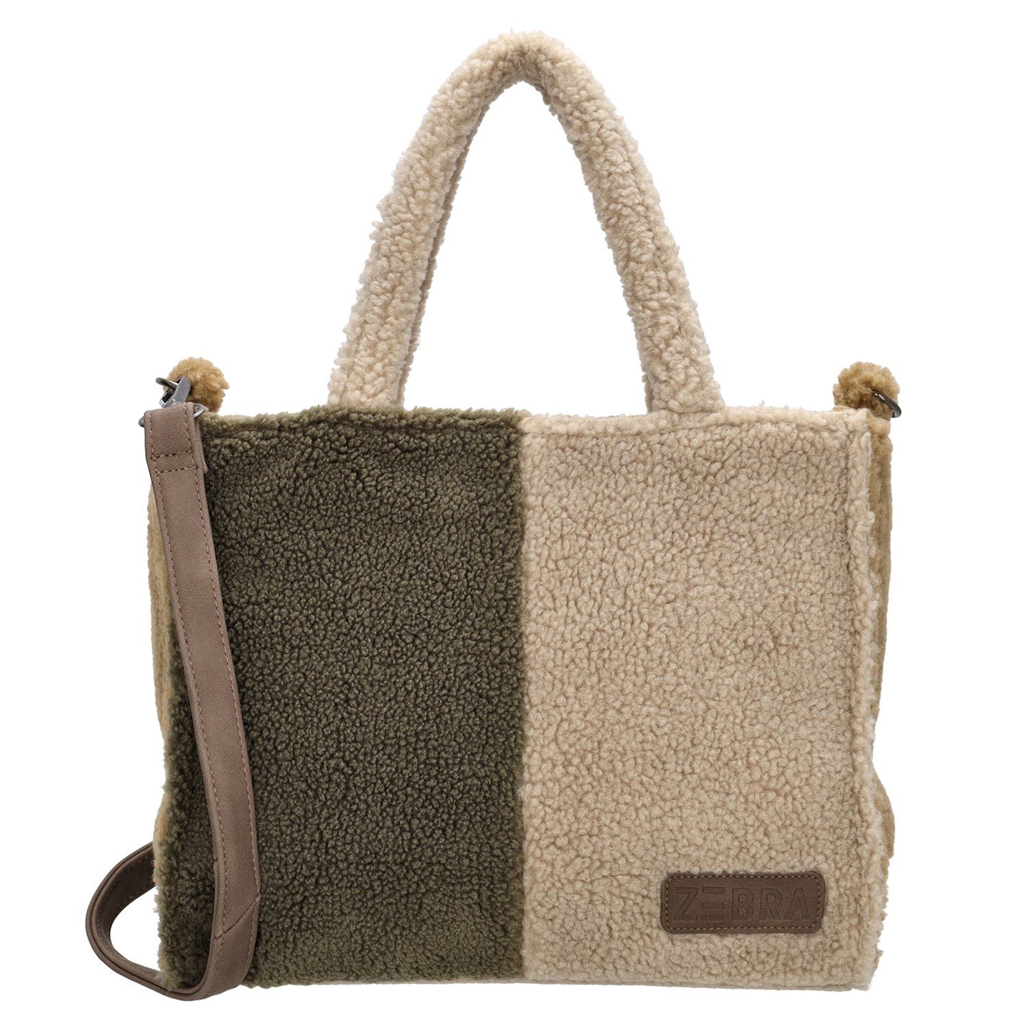 Zebra Trends Teddy Denise Handbag M taupe handtas dames