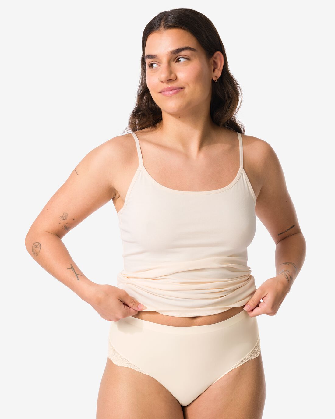 HEMA Medium Corrigerende String Met Kant Lichtroze (lichtroze)