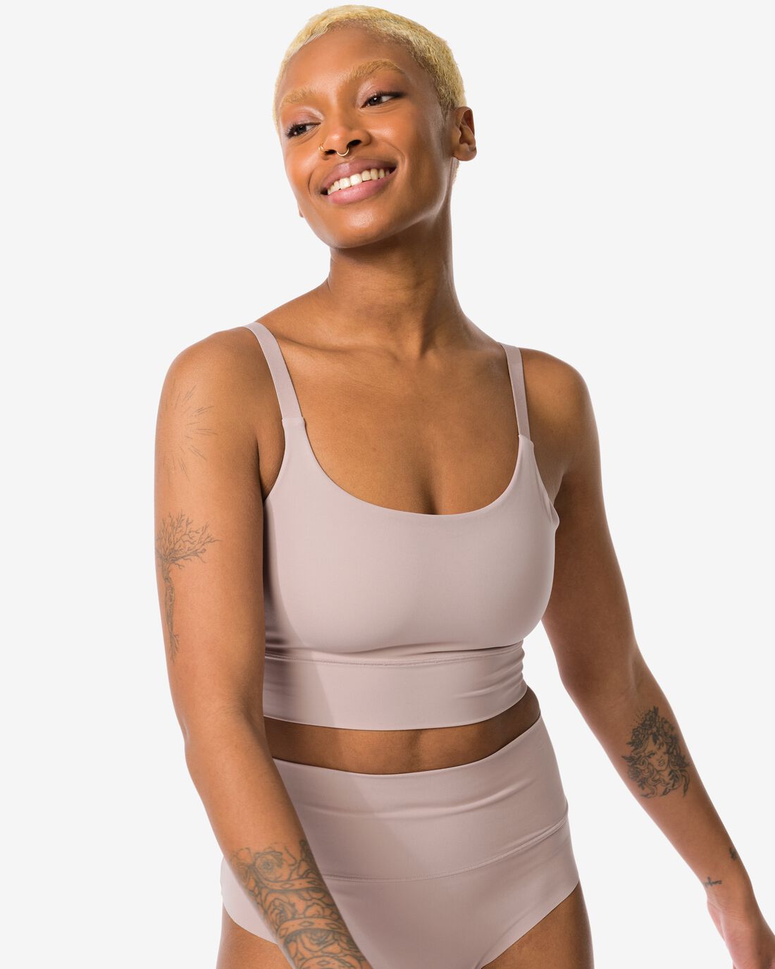 HEMA Niet Voorgevormde Top Zonder Beugel Ultimate Comfort Beige (beige)