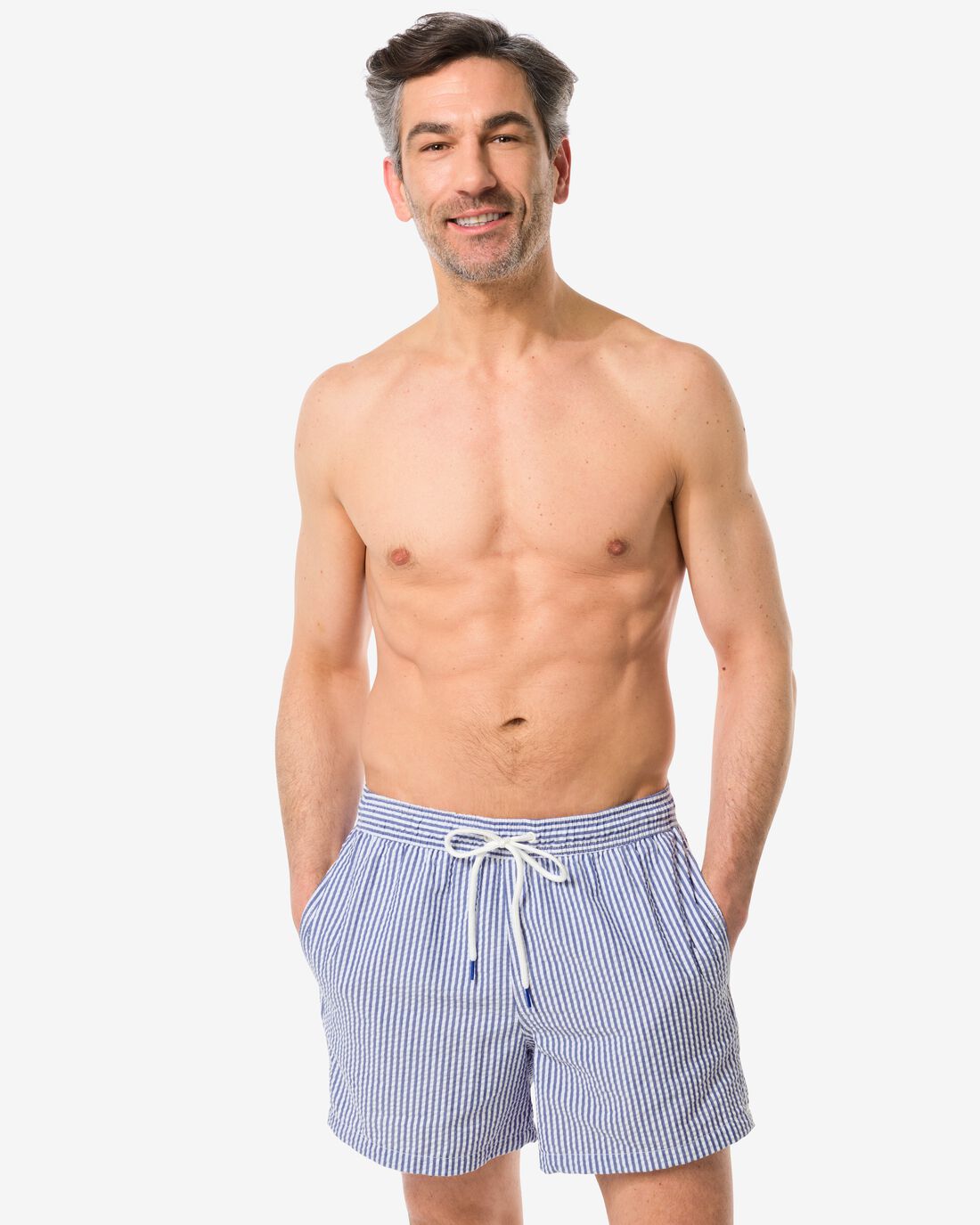 HEMA Herenzwembroek Strepen Blauw (blauw)