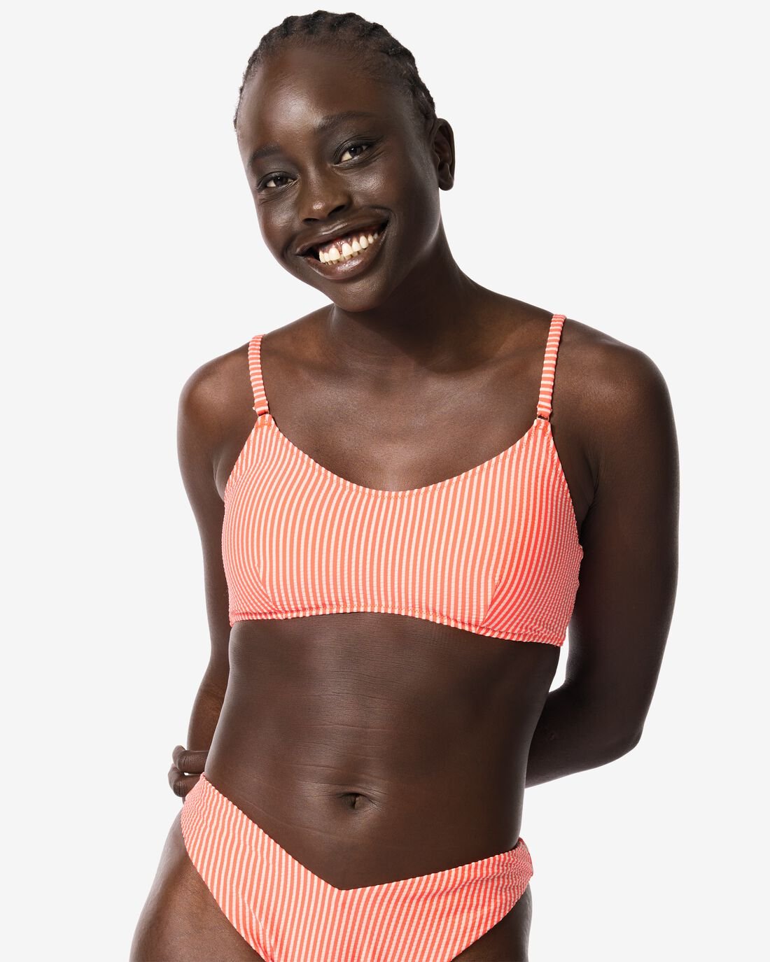 HEMA Damesbikinitop Seersucker Roze (roze)