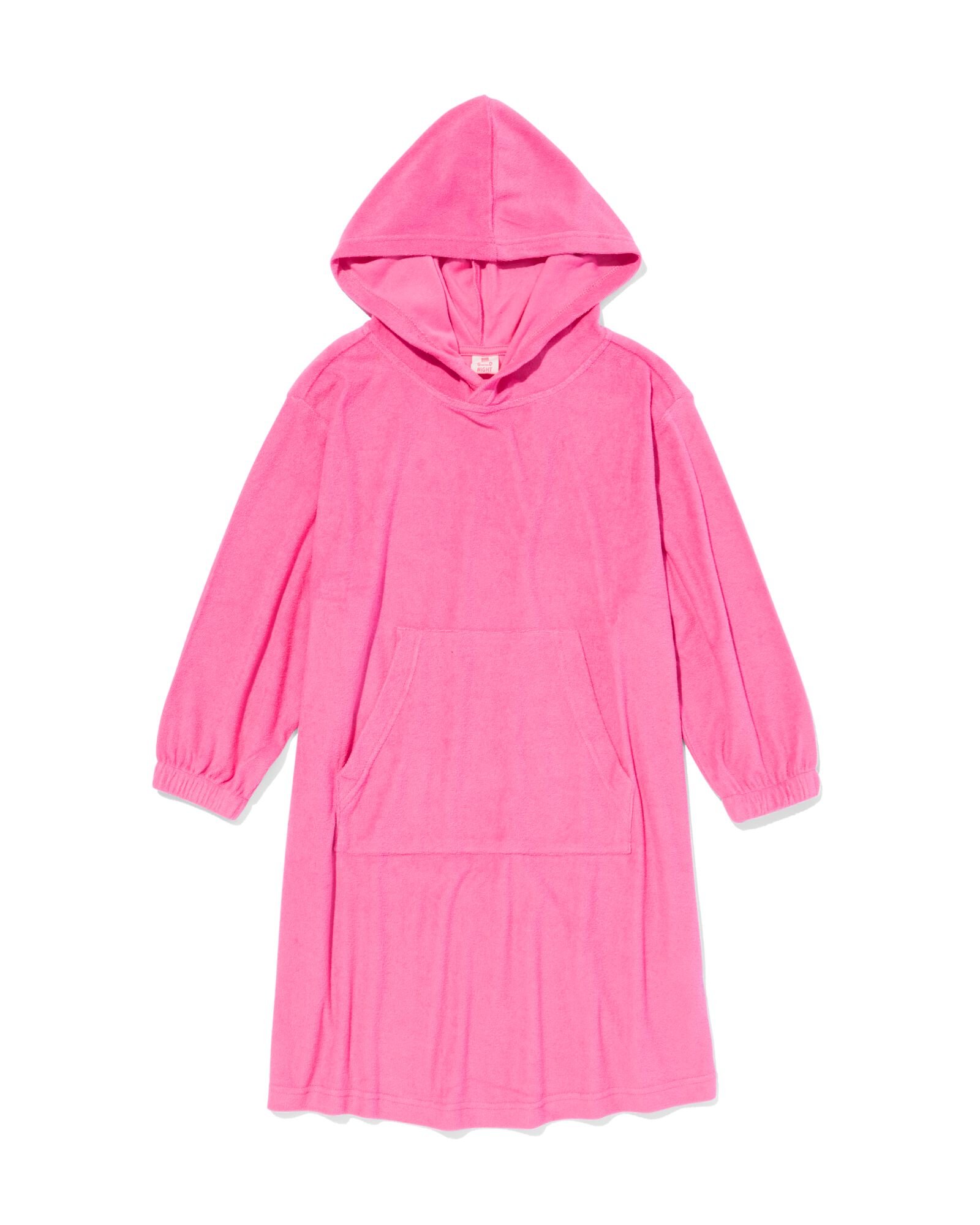 HEMA Kinder Poncho Badstof Maat 134 - 164 (roze)