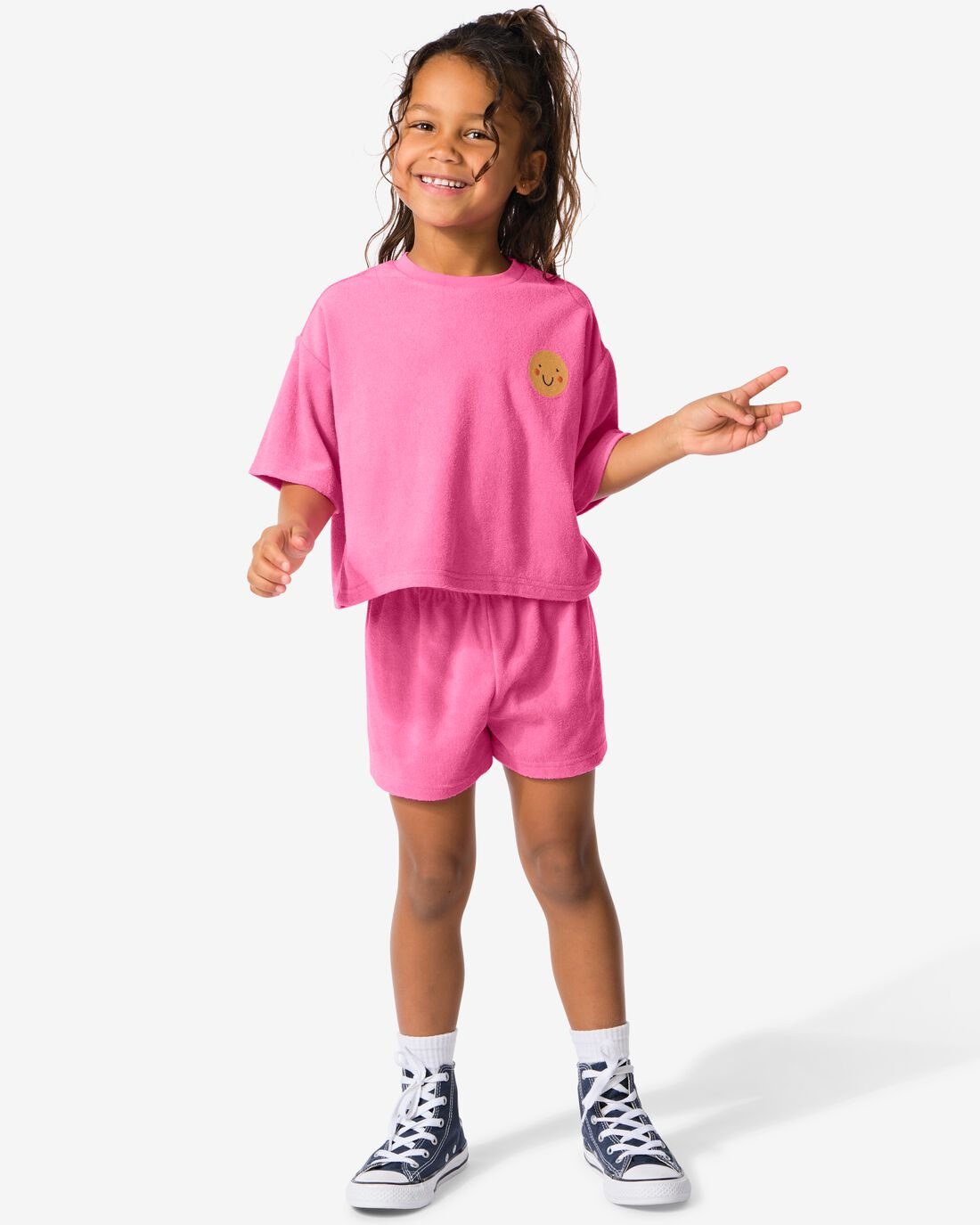 HEMA Kinder Shortama Badstof Roze (roze)
