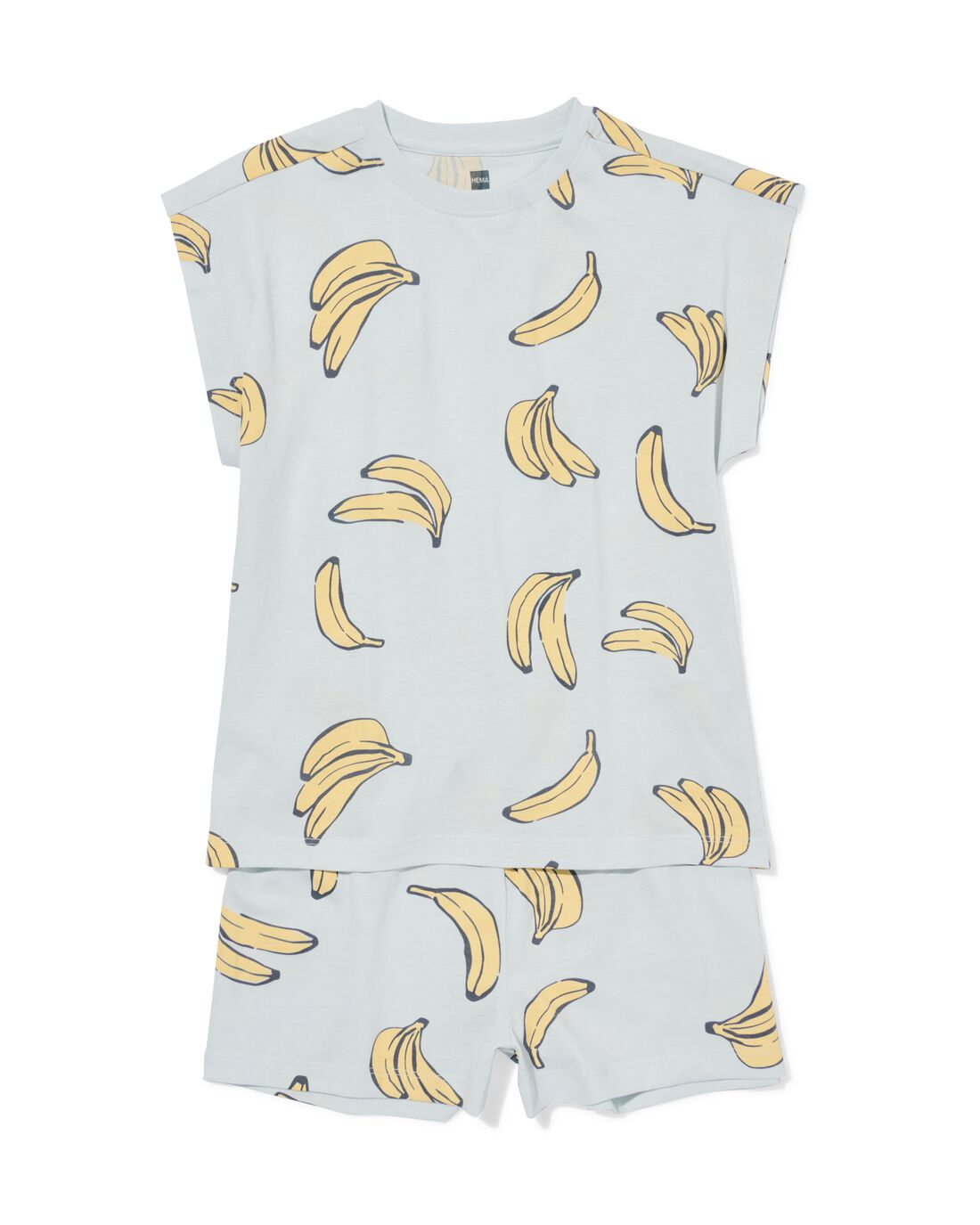 HEMA Kinderpyjama Banaan Lichtblauw (lichtblauw)
