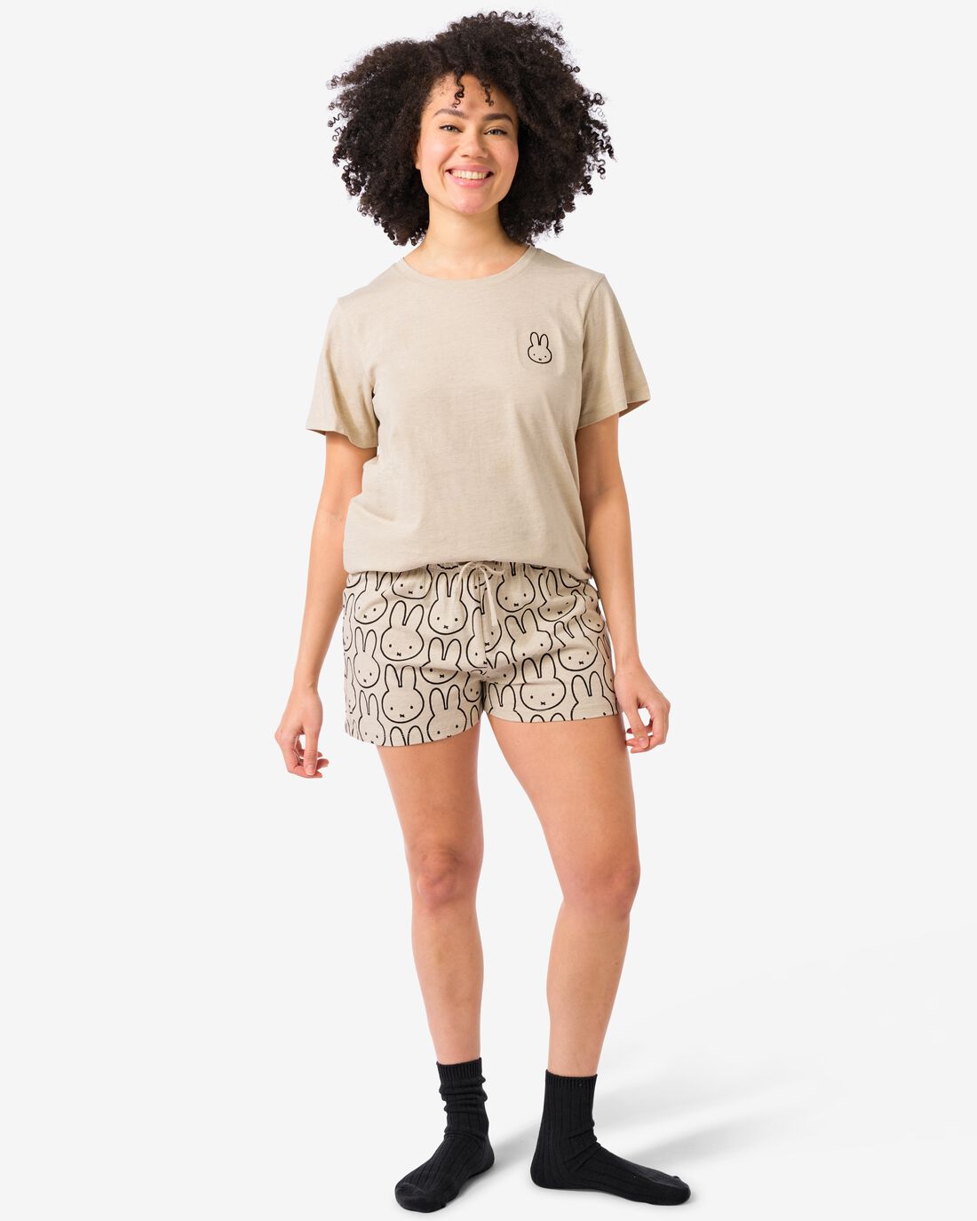 HEMA Nijntje Damesshortama Katoen Naturel (naturel)