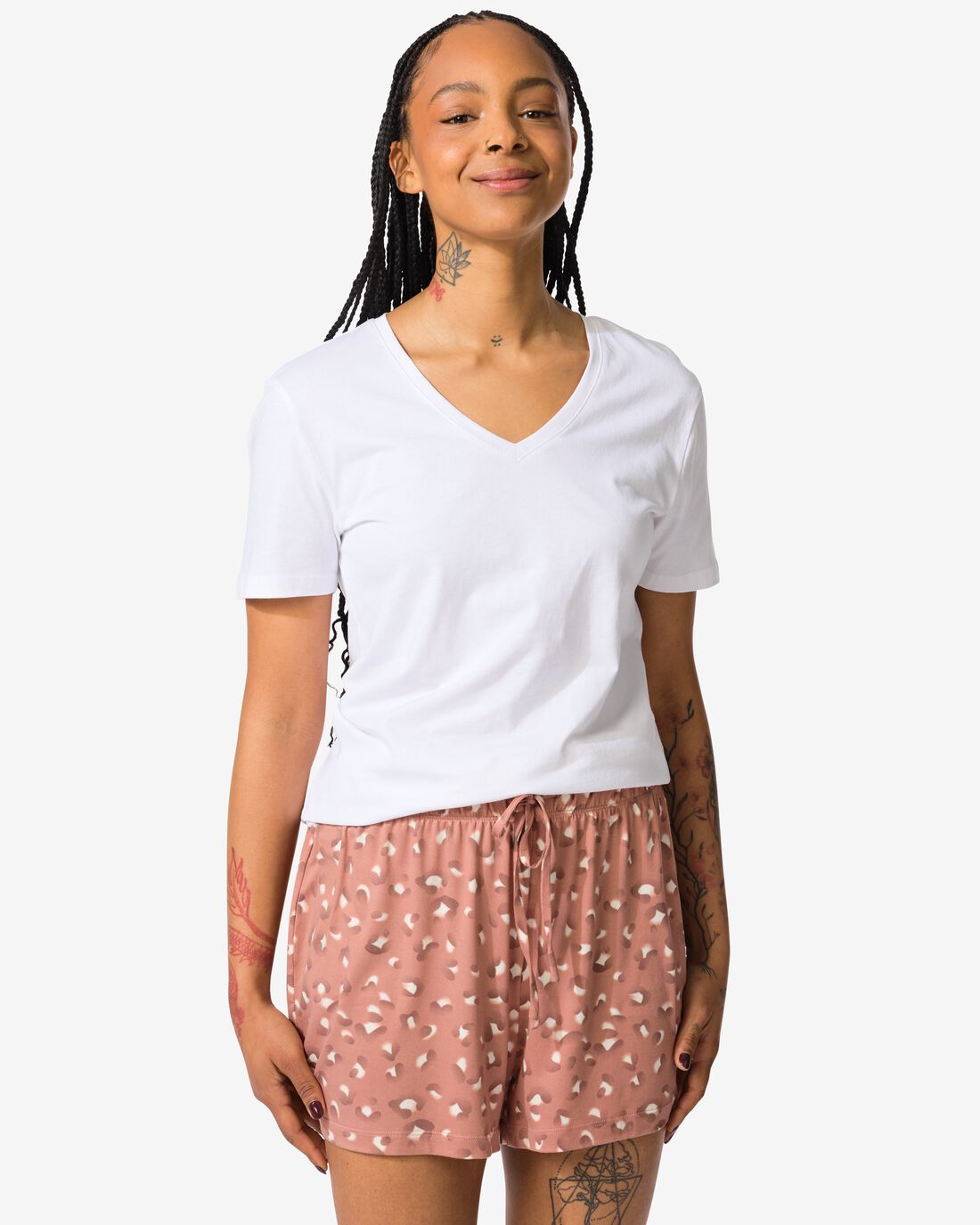 Damespyjama Korte Broek Micro Luipaard
