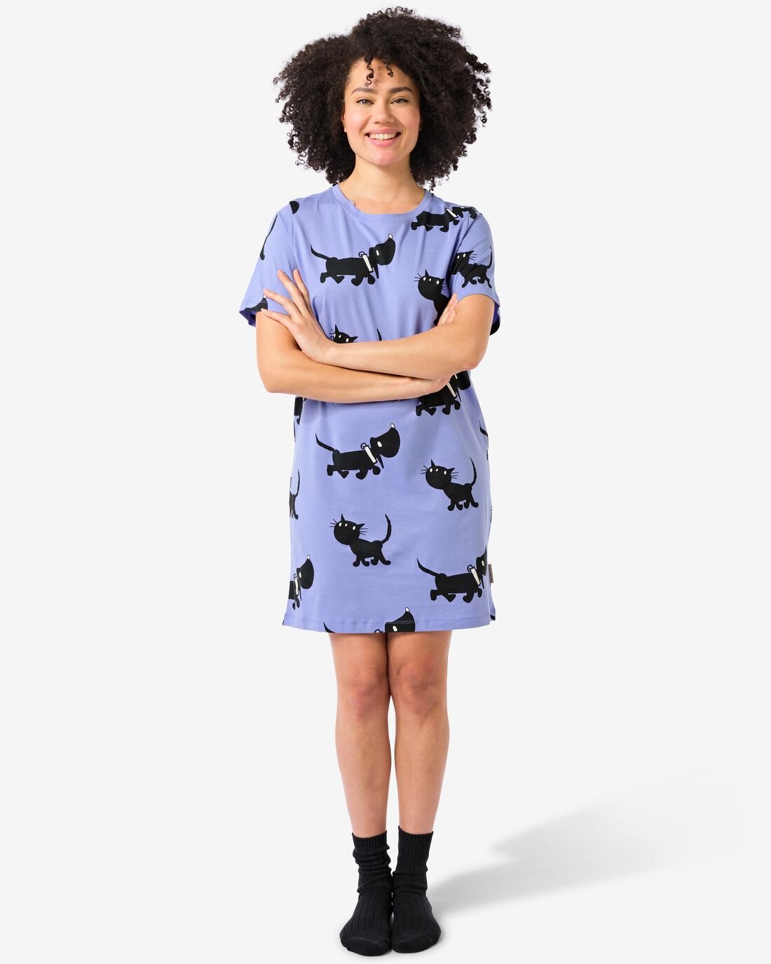 HEMA Takkie Damesnachthemd Blauw (blauw)