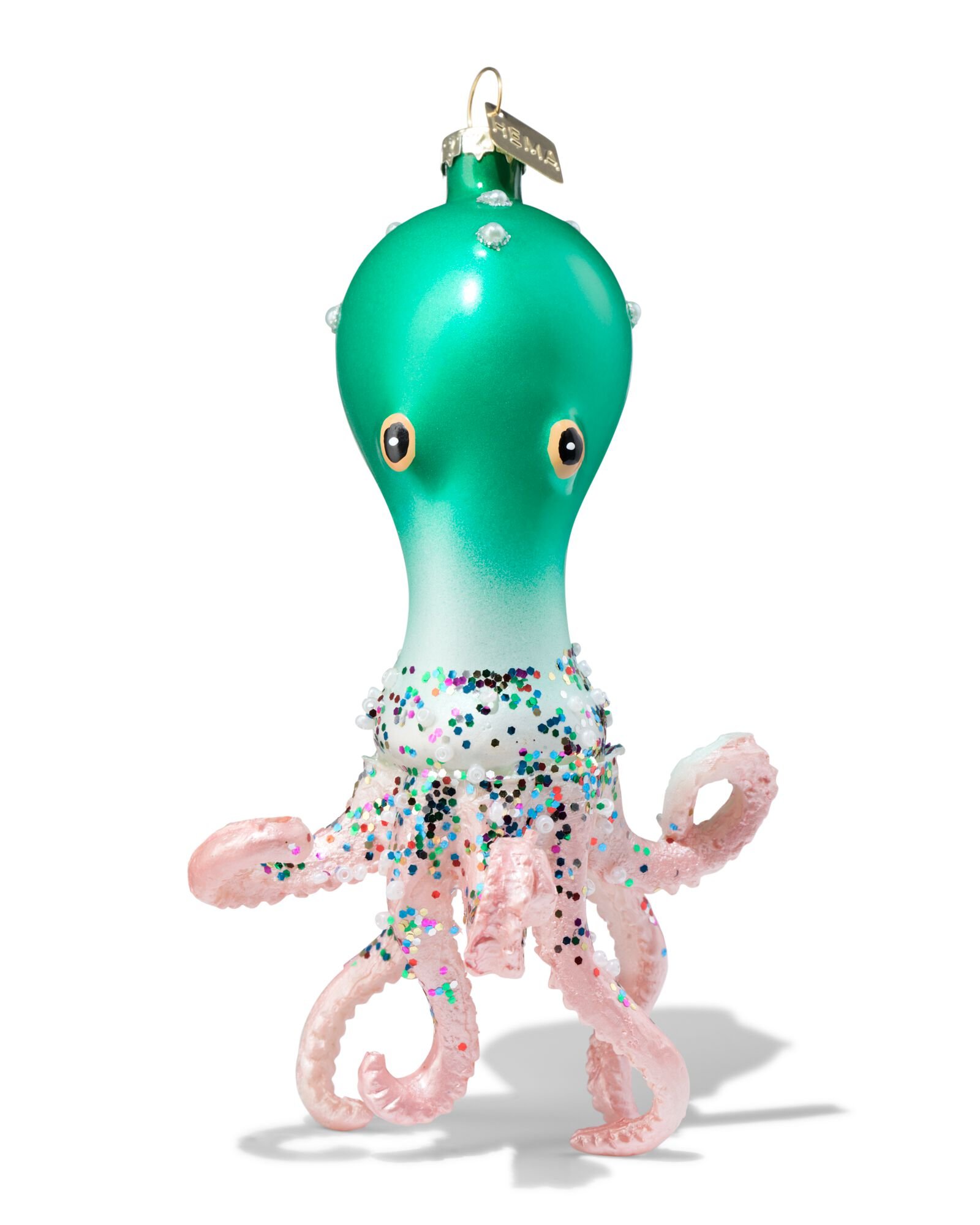 HEMA HEMA Kersthanger 15.5cm Glas Octopus
