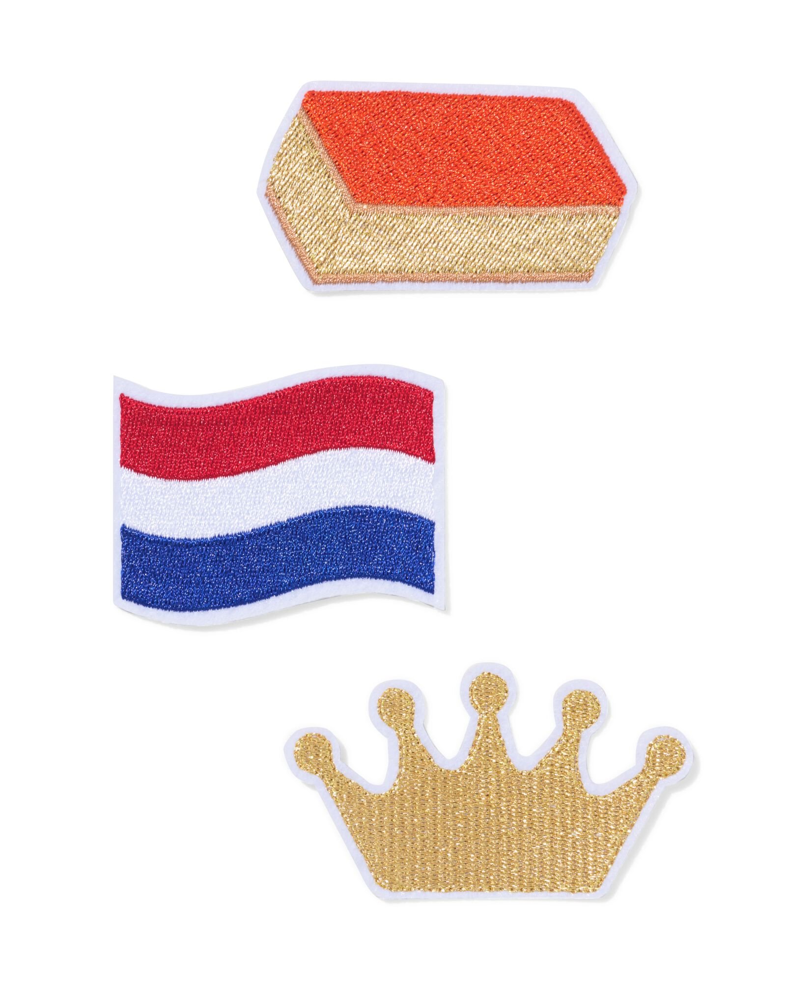 HEMA Strijkemblemen Koningsdag - 3 Stuks