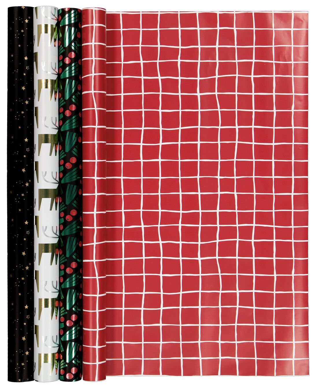 HEMA Cadeaupapier 200x70 Kerst - 4 Stuks (multi1)