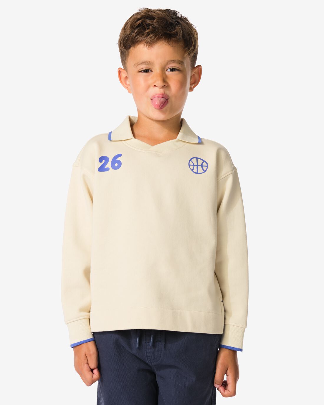 051 Kinderpolo Sportief Ecru (ecru)
