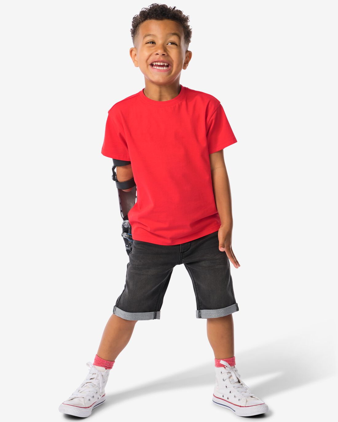 051 Kindershort Jogdenim Zwart (zwart)
